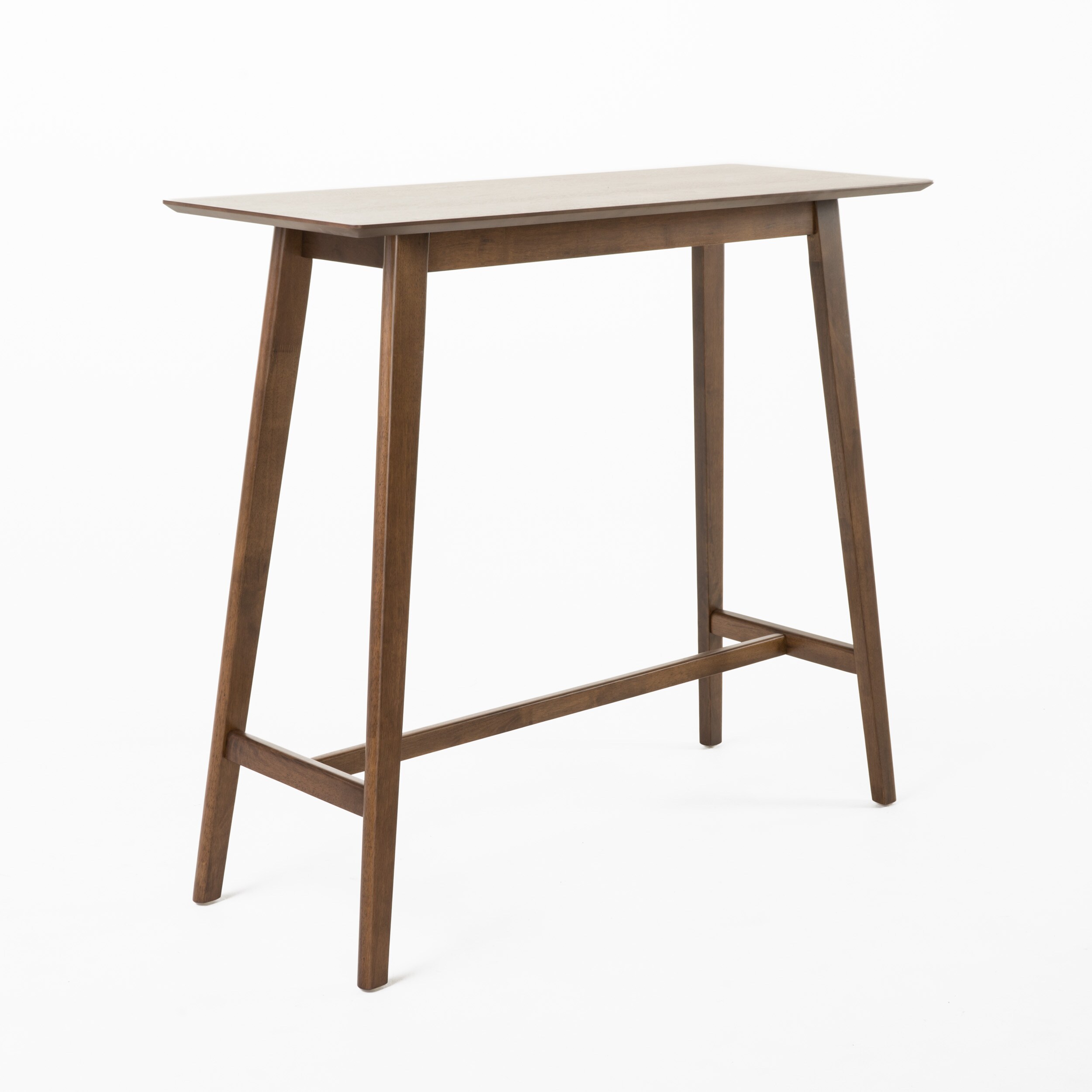 Best Selling Home Decor 298973 Moria Natural walnut Casual Bar Table, Wood veneer with Natural walnut Wood 47.24-in L x 42.01-in H