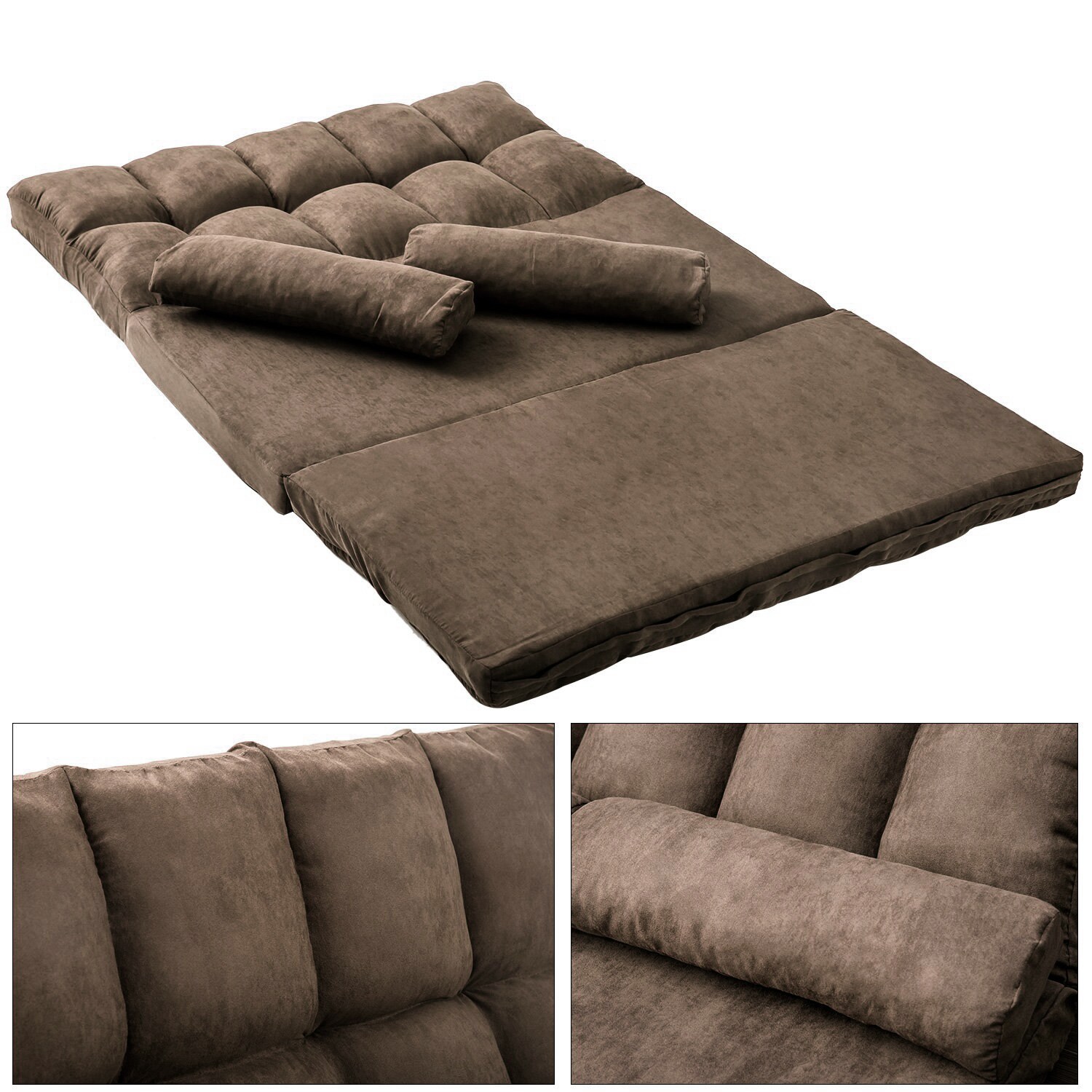 Mondawe Brown Contemporary/Modern Full Futon In The Futons & Sofa Beds ...