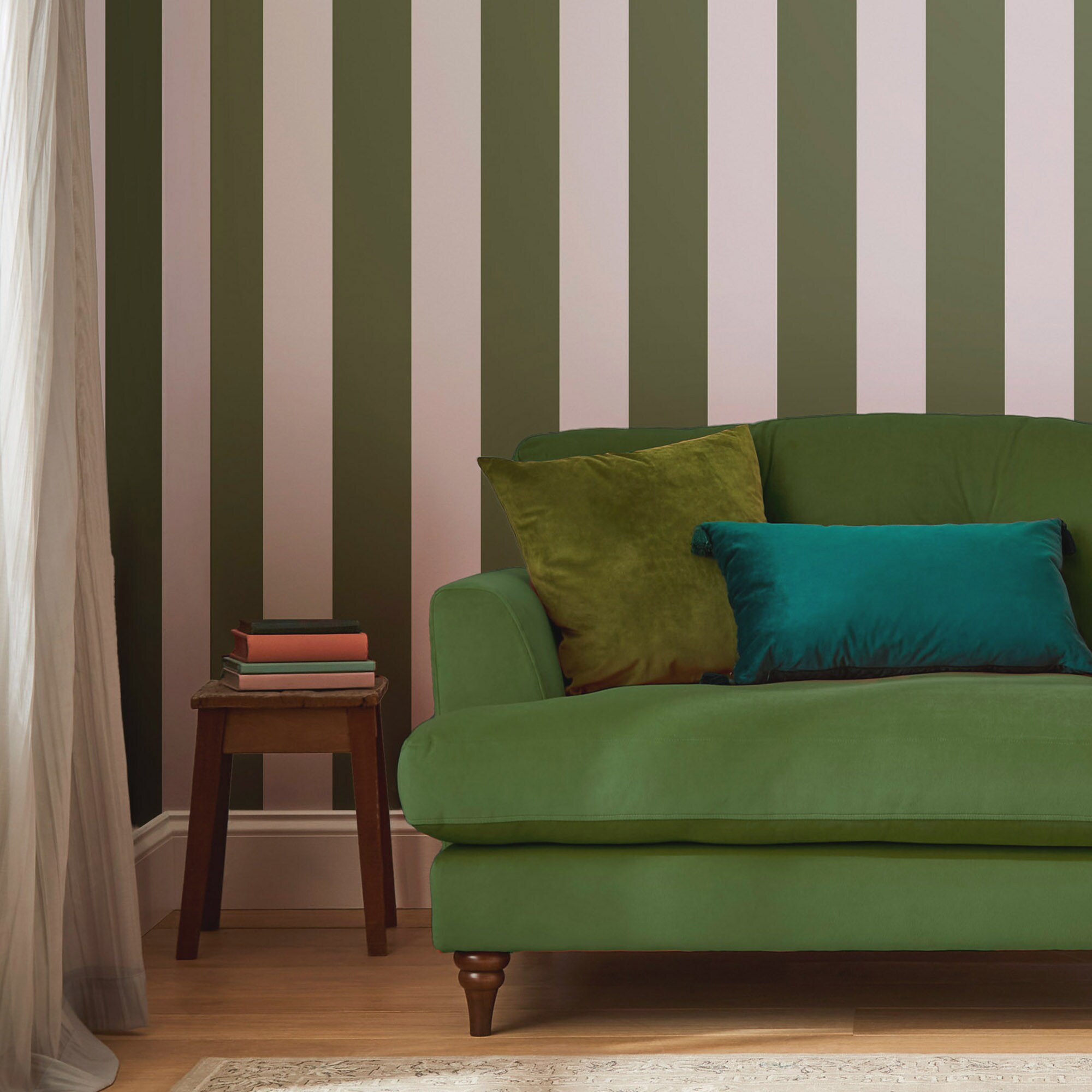 Grey green striped wallpaper texture seamless 11740