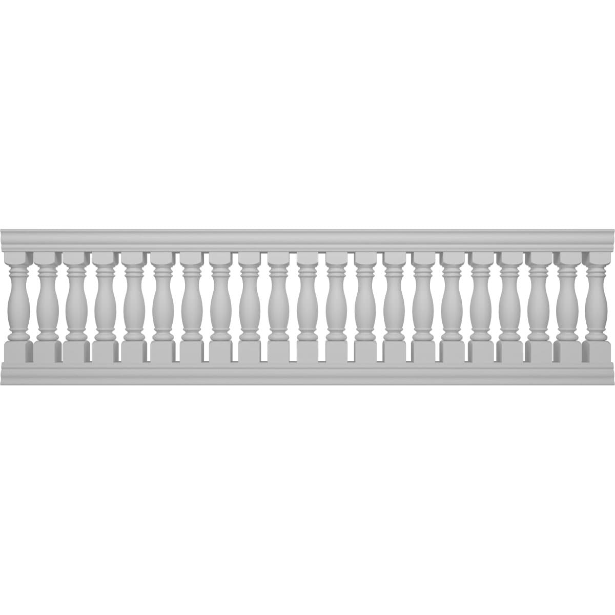 Ekena Millwork BALK40X144EMD FiberThane 12-Feet x 40-Inches Embassy Fiberglass Deck Rail Kit