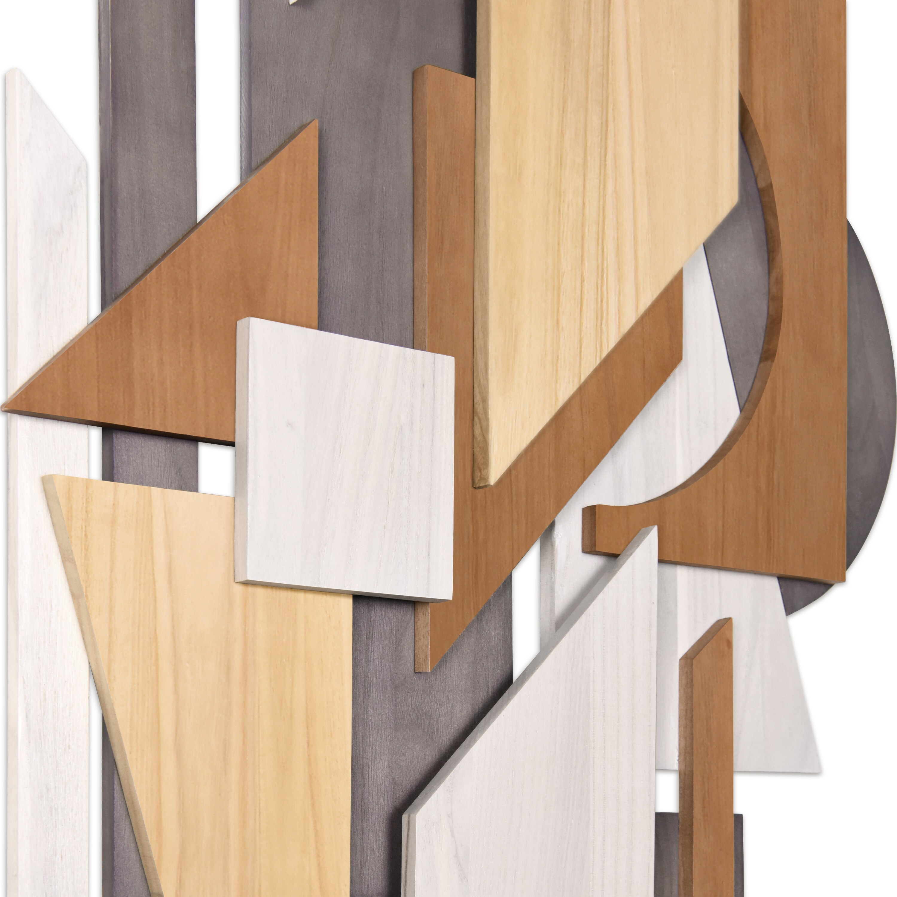 Moonlit Mist I 48" x 24" Multicolor Solid Wood Abstract Wall Art