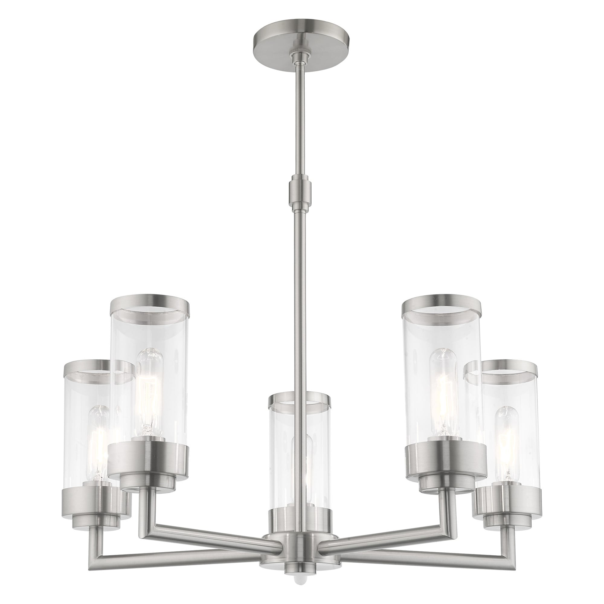 Hillcrest Brushed Nickel 5-Light Candle Style Chandelier