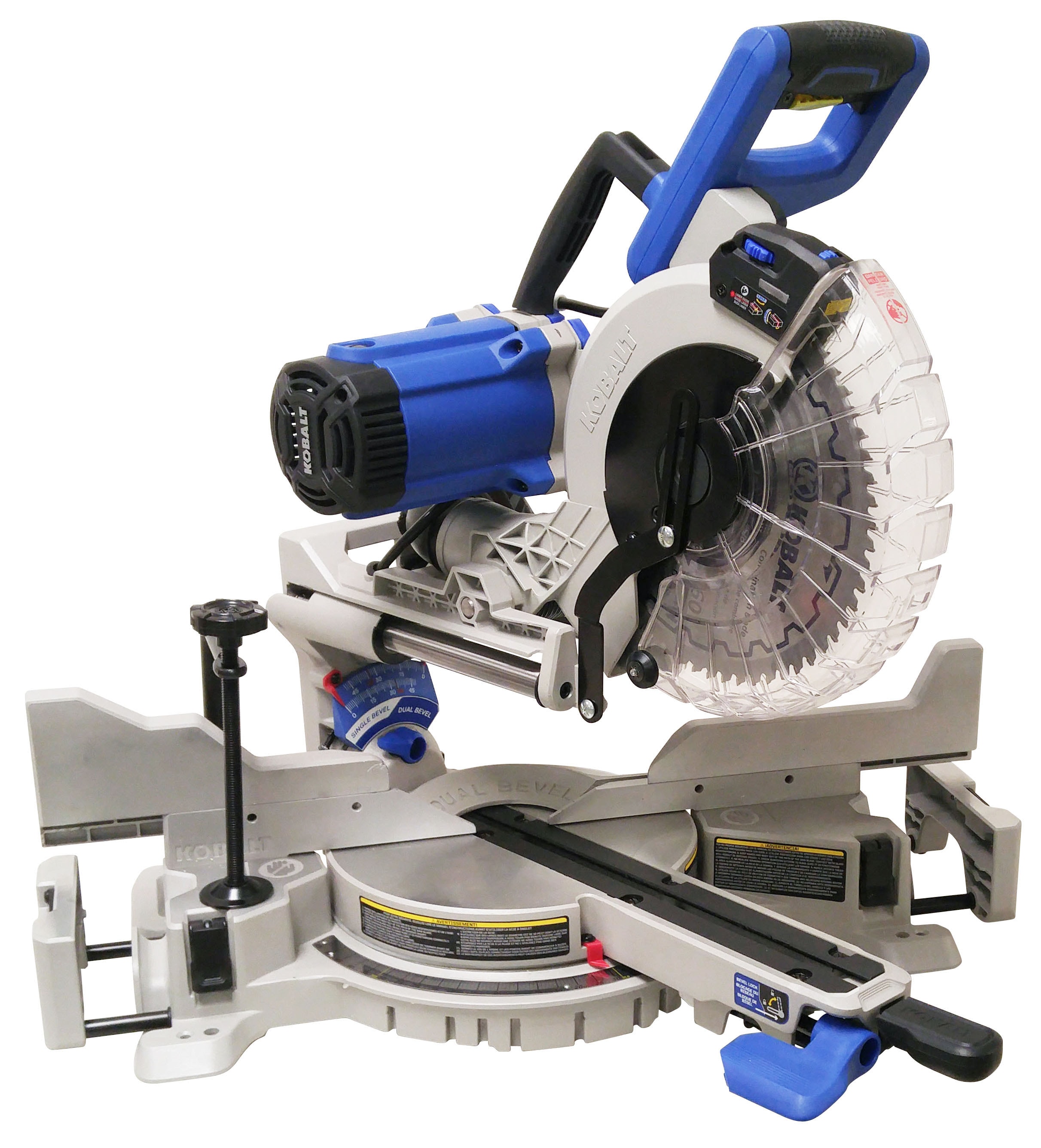 10-in 15-Amp Dual Bevel Sliding Compound Miter Saw with Laser Guide (Corded) | - Kobalt SM2517LW