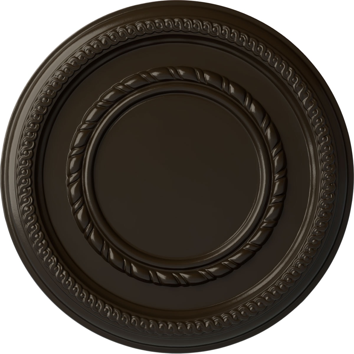 Ekena Millwork CM12FESHF Federal Roped Small 12.5-in W x 12.5-in L Painted Stone Hearth Polyurethane Whole Ceiling Medallion
