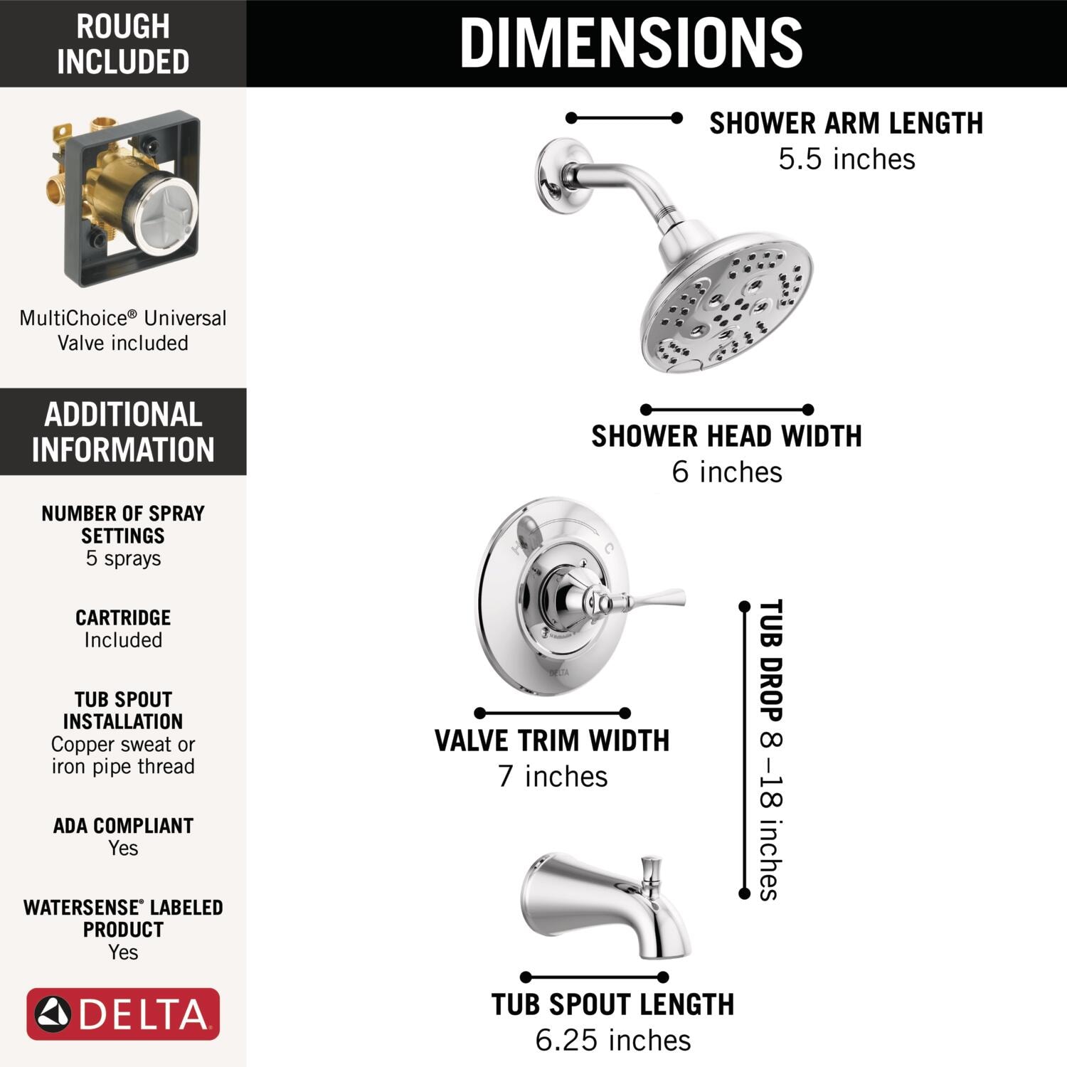 Delta 144798 Tub-Shower-Faucets - View #4