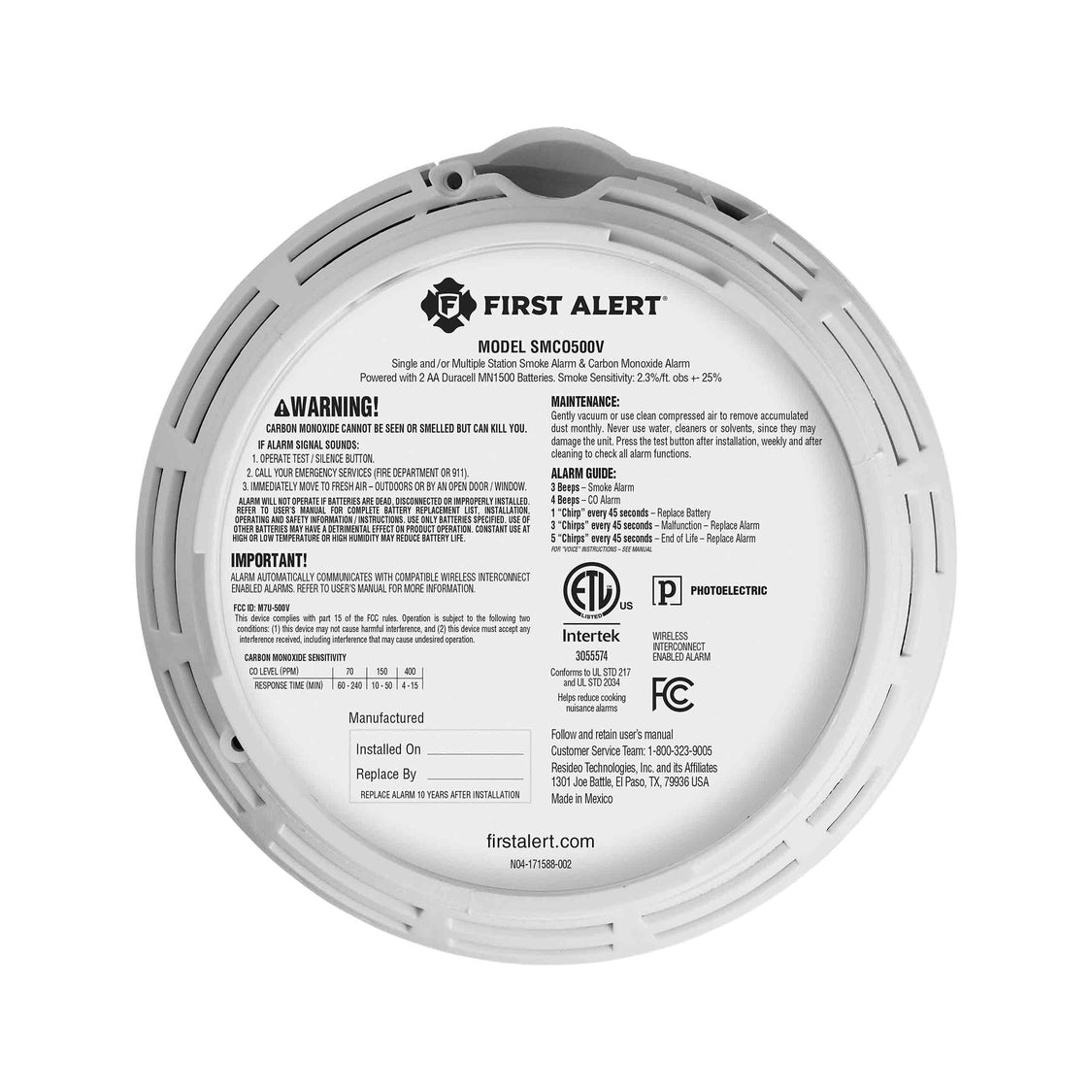 BRK SMCO500V Co-Smoke-Combination-Alarms - View #5