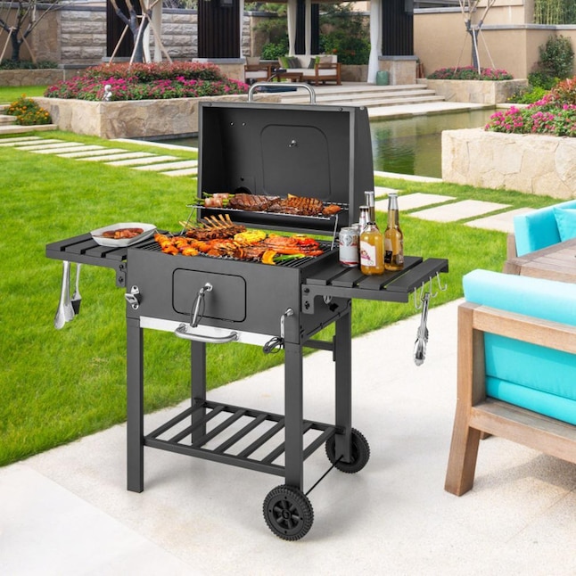 BABOOM 24 in W Black Charcoal Grill BOM NP11290 CO at Lowes