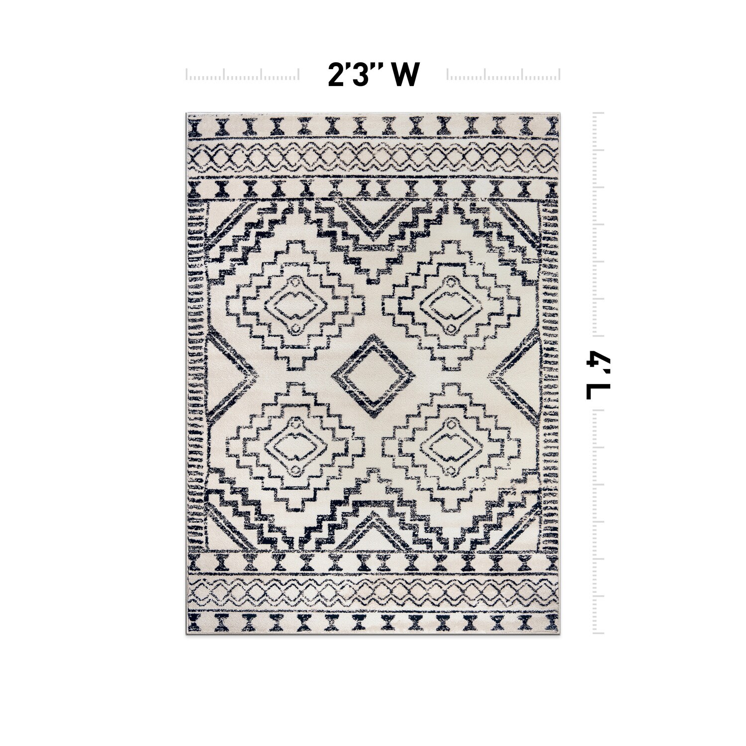World Rug Gallery WR95CREAM2X4 rugs - View #2