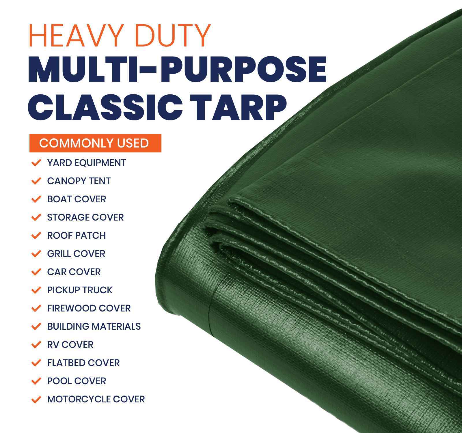 Tarpco Safety 20-ft x 20-ft Green Waterproof Commercial Polyethylene 7 ...