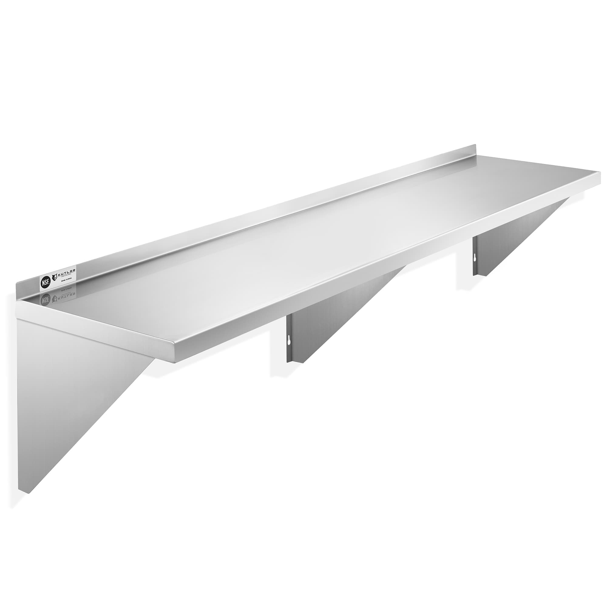 KUTLER SHELF-KT-29. Stainless Steel Shelf - 14 x 72-in - NSF Commercial Wall Shelving