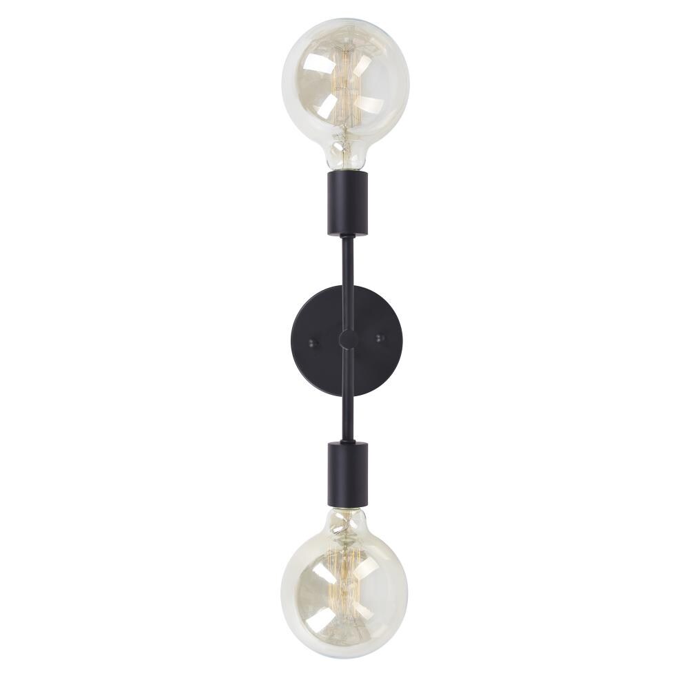Baton Contemporary Black Steel Dimmable Vanity Sconce
