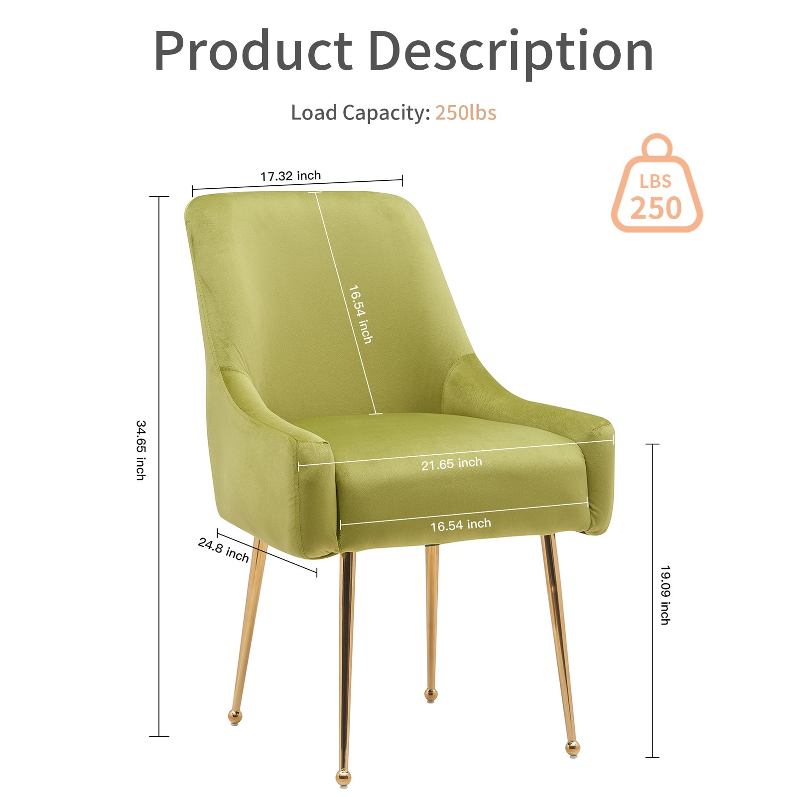 BWE A-9CHAIR-07-GRE Dining-Chairs - View #7