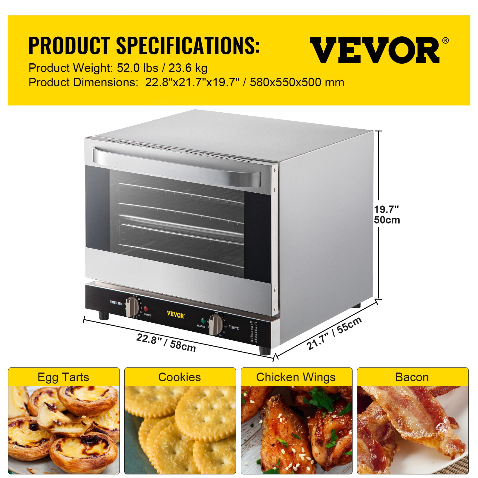 VEVOR RFXHLM68L110V42FZV1 Swall-Elec-Oven - View #8