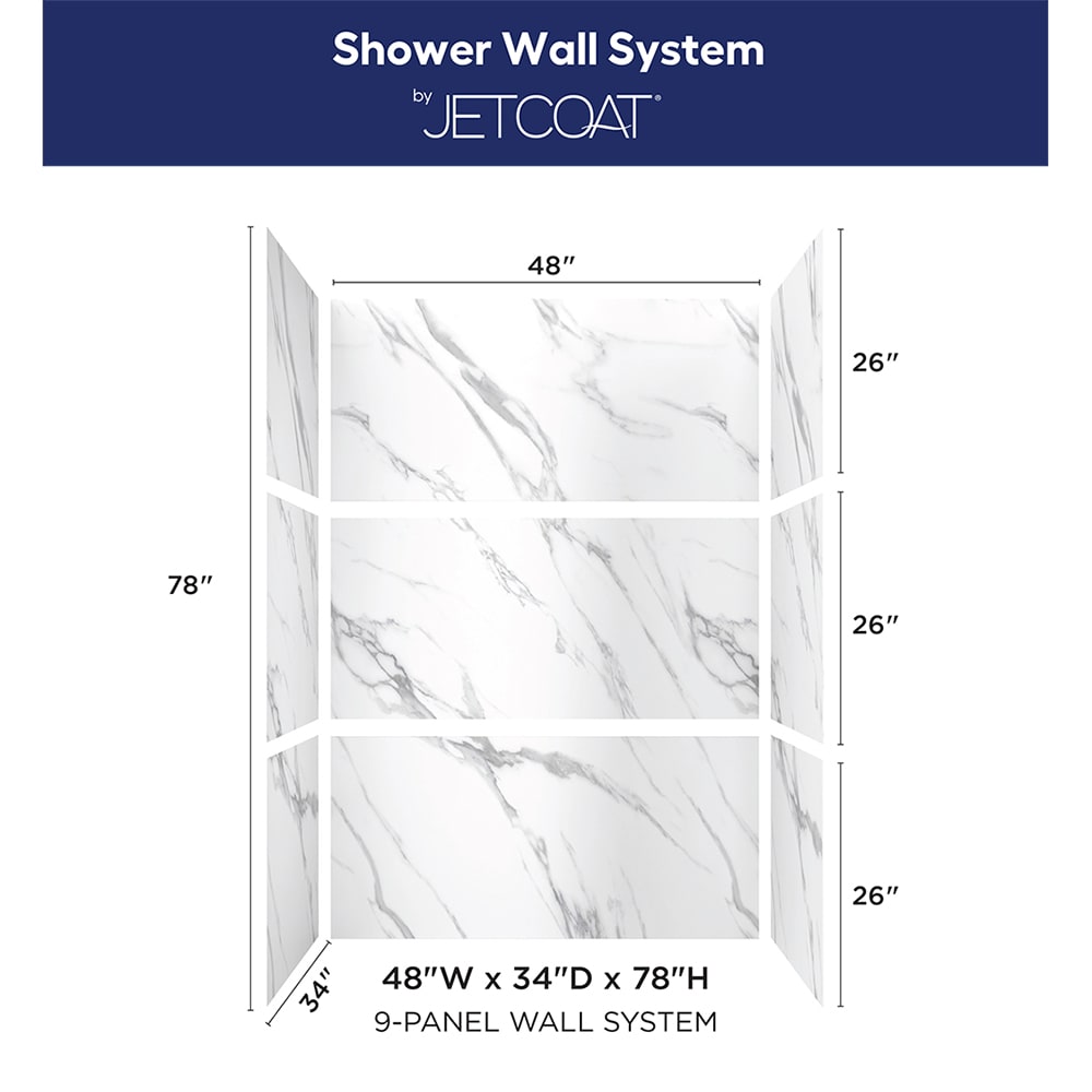 allen + roth SW4834GCW Shower-Wall-Surrounds - View #7