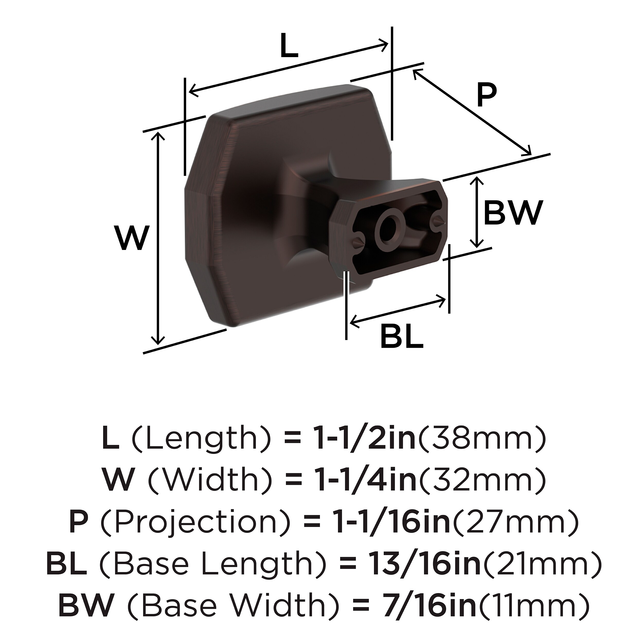 Amerock BP36687ORB Cabinet-Knobs - View #4