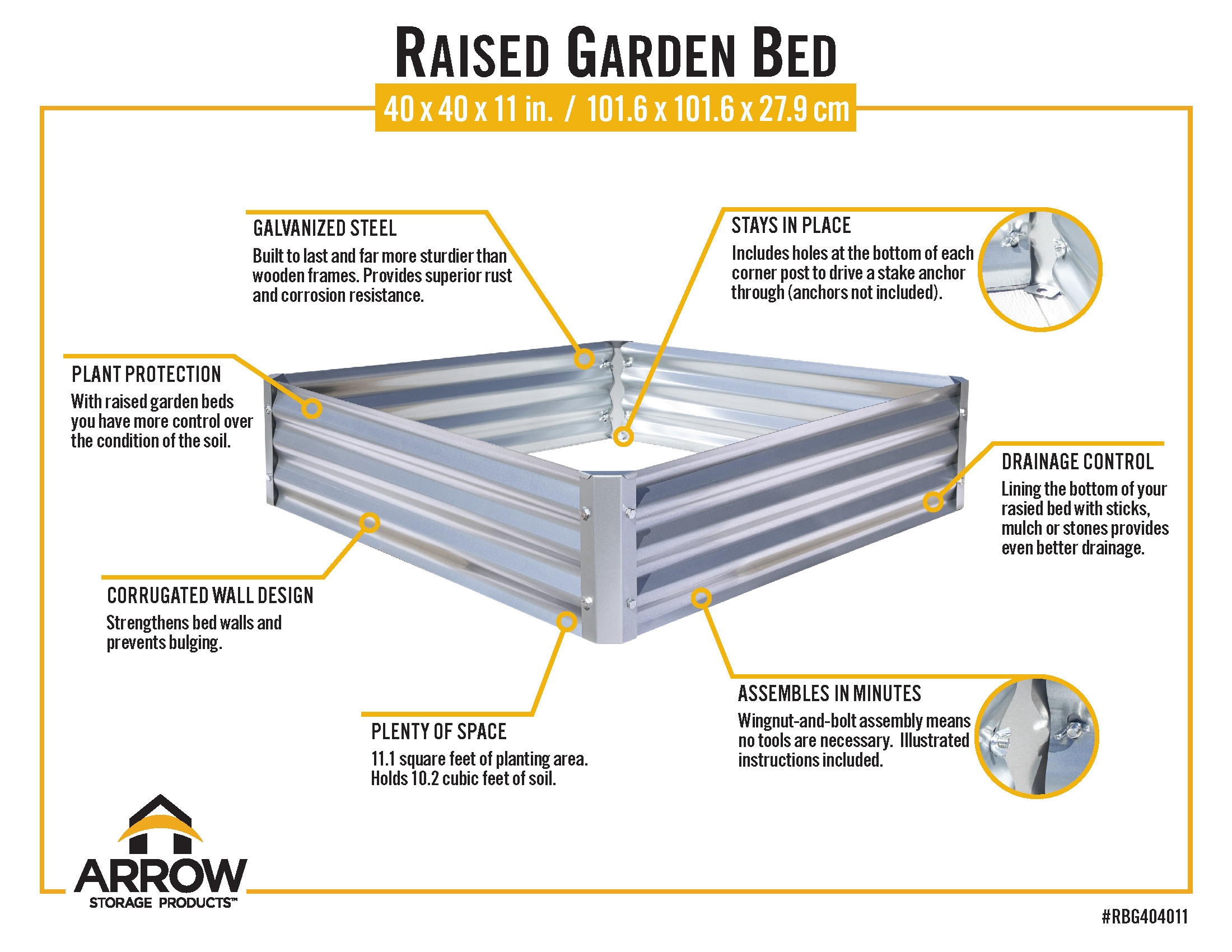 Arrow RBG404011 Raised-Garden-Beds - View #6