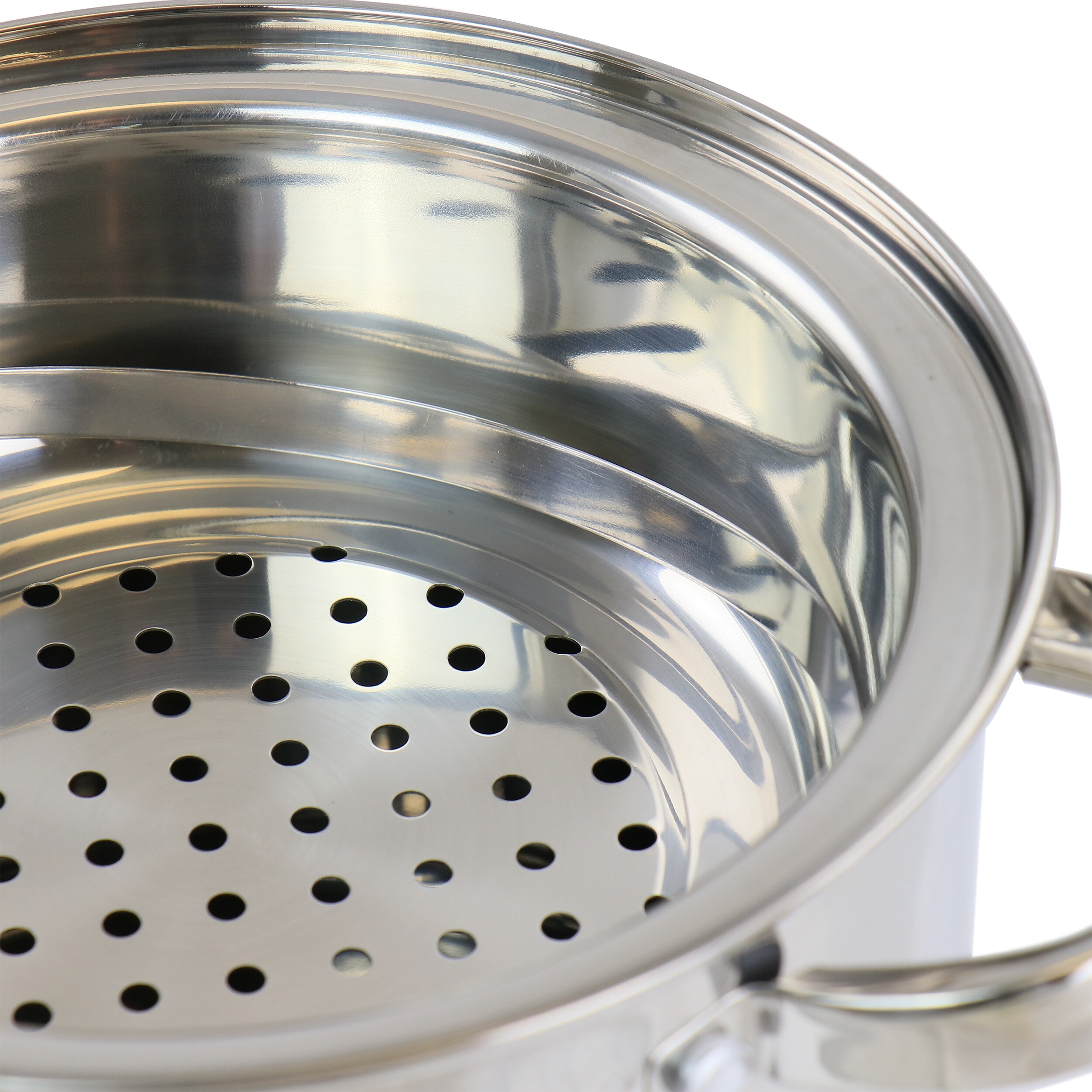 Nutrichef Steamer Insert with Lid - Stainless Steel