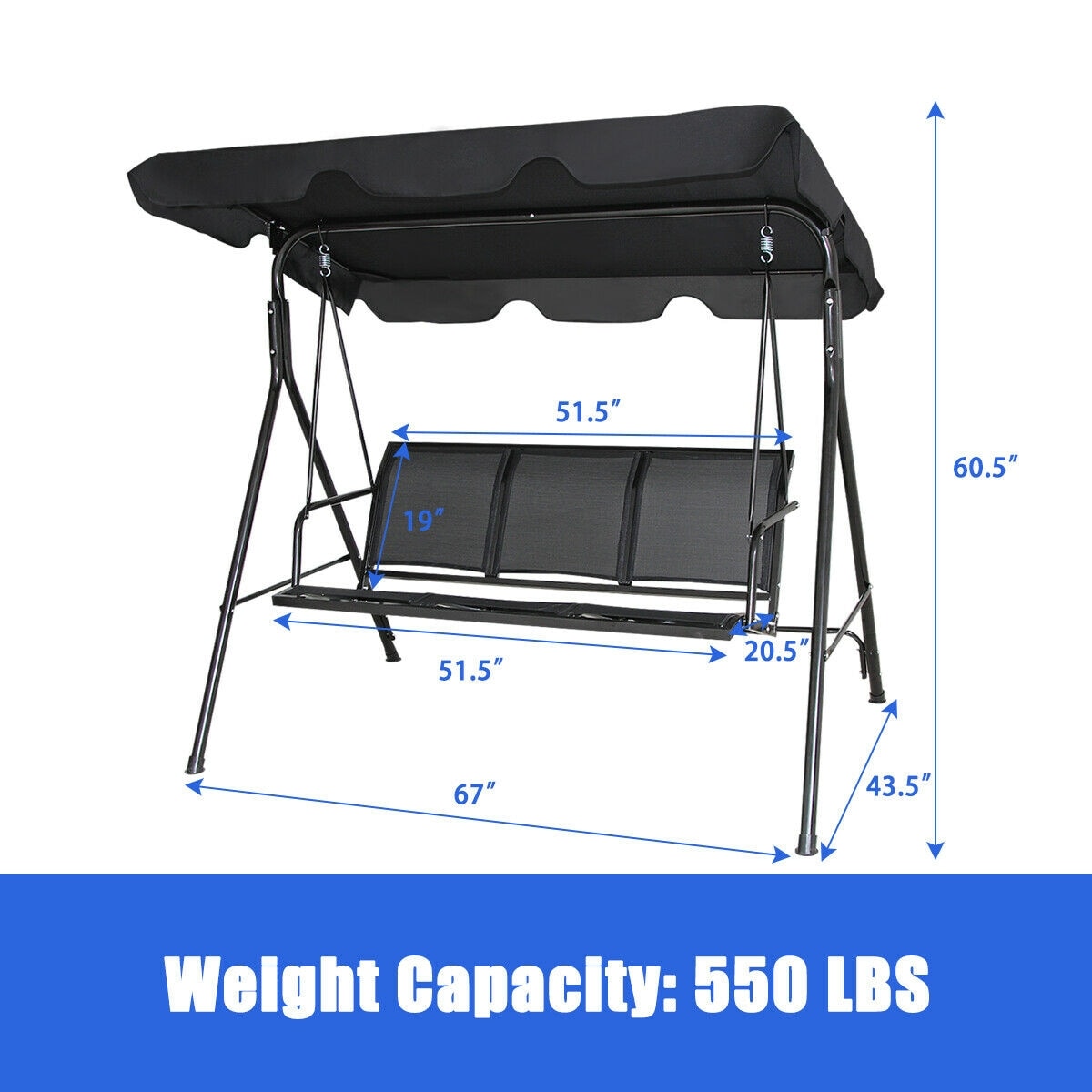 CASAINC WF-OP70492BK-LA Swing-Gliders - View #10