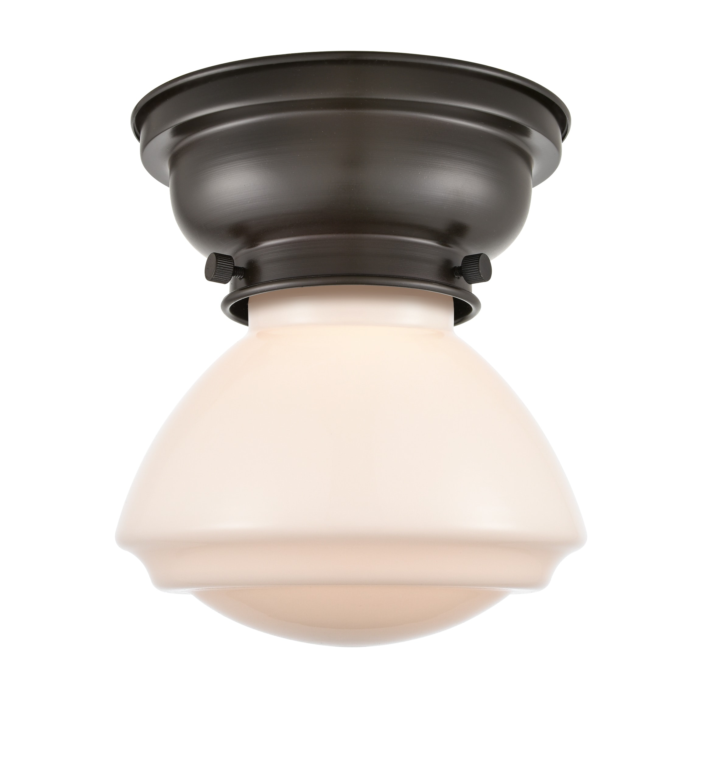 Innovations Lighting 623-1F-OB-G321 Olean 1 -Light 6.75-in Oil-rubbed Bronze Flush Mount Light