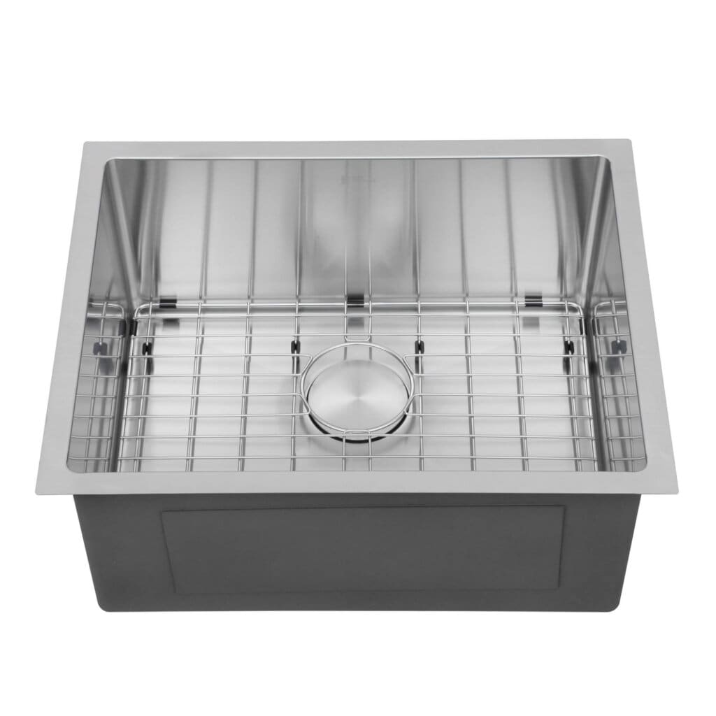 Fine Fixtures Undermount Single Bowl Kitchen Sink 16 Gauge Stainless Steel with Finger Radius Corners