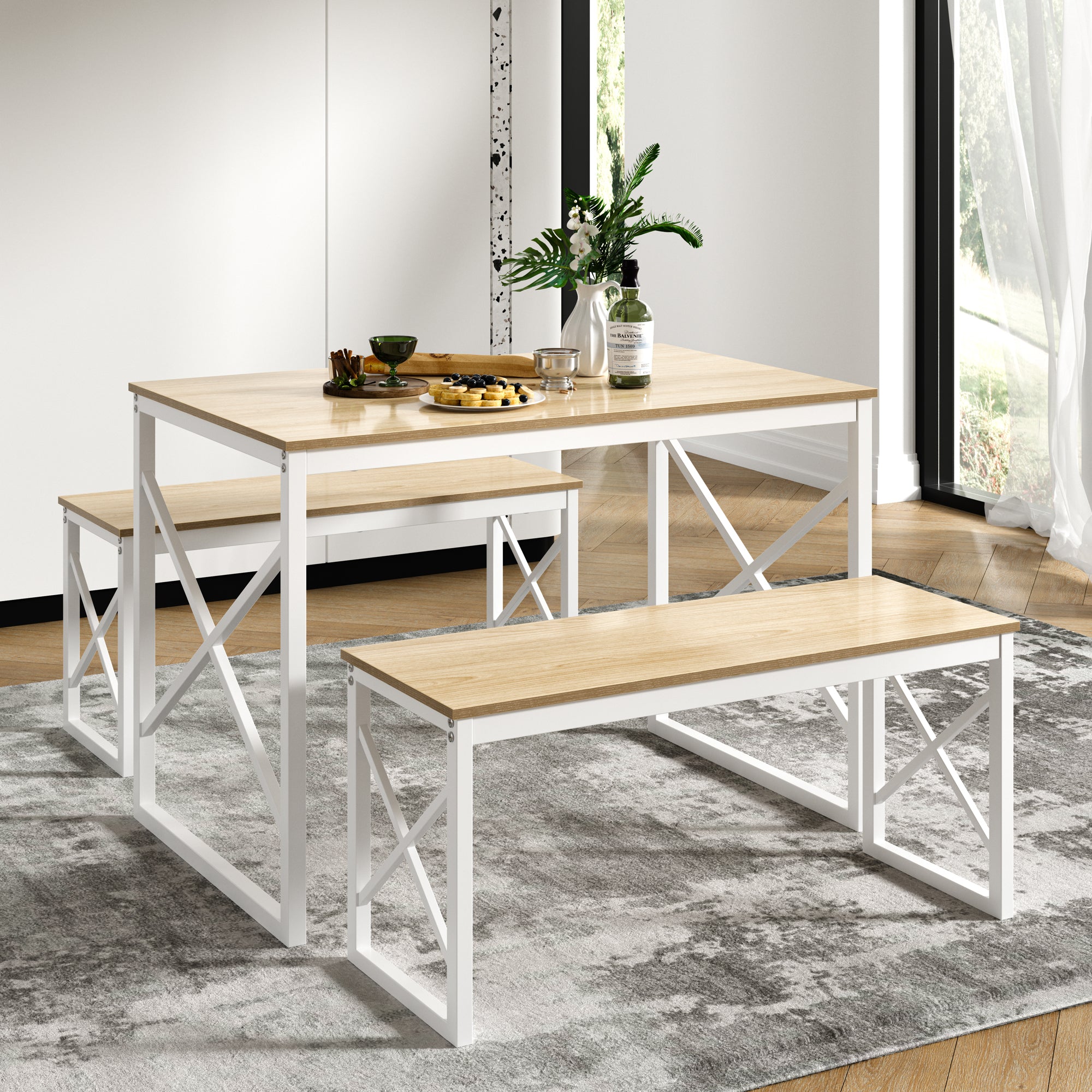 Vecelo LOE-TC15-OAK-110 Dining-Sets - View #3