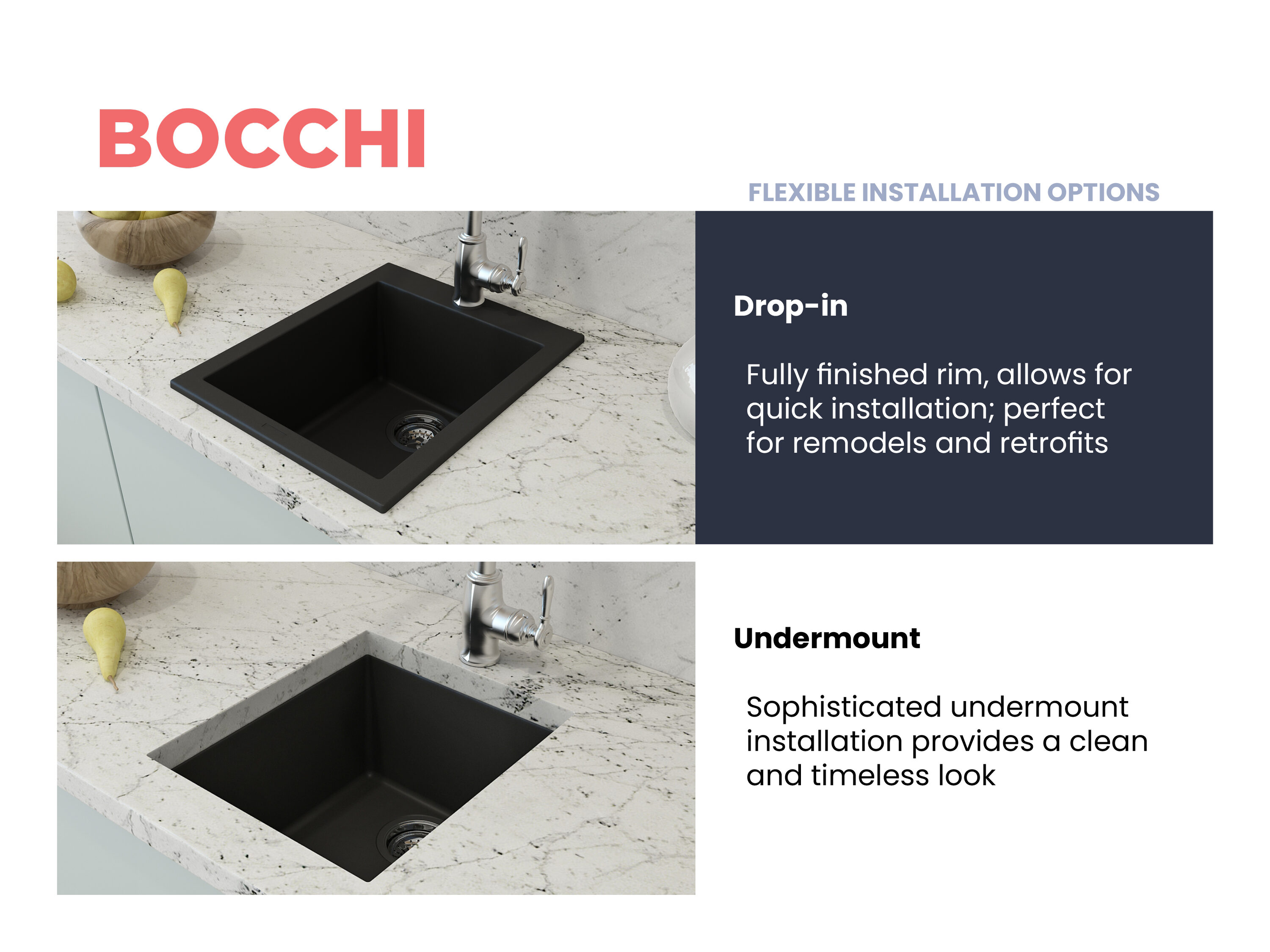 BOCCHI 1608-504-0126 Bar-Prep-Sinks - View #3