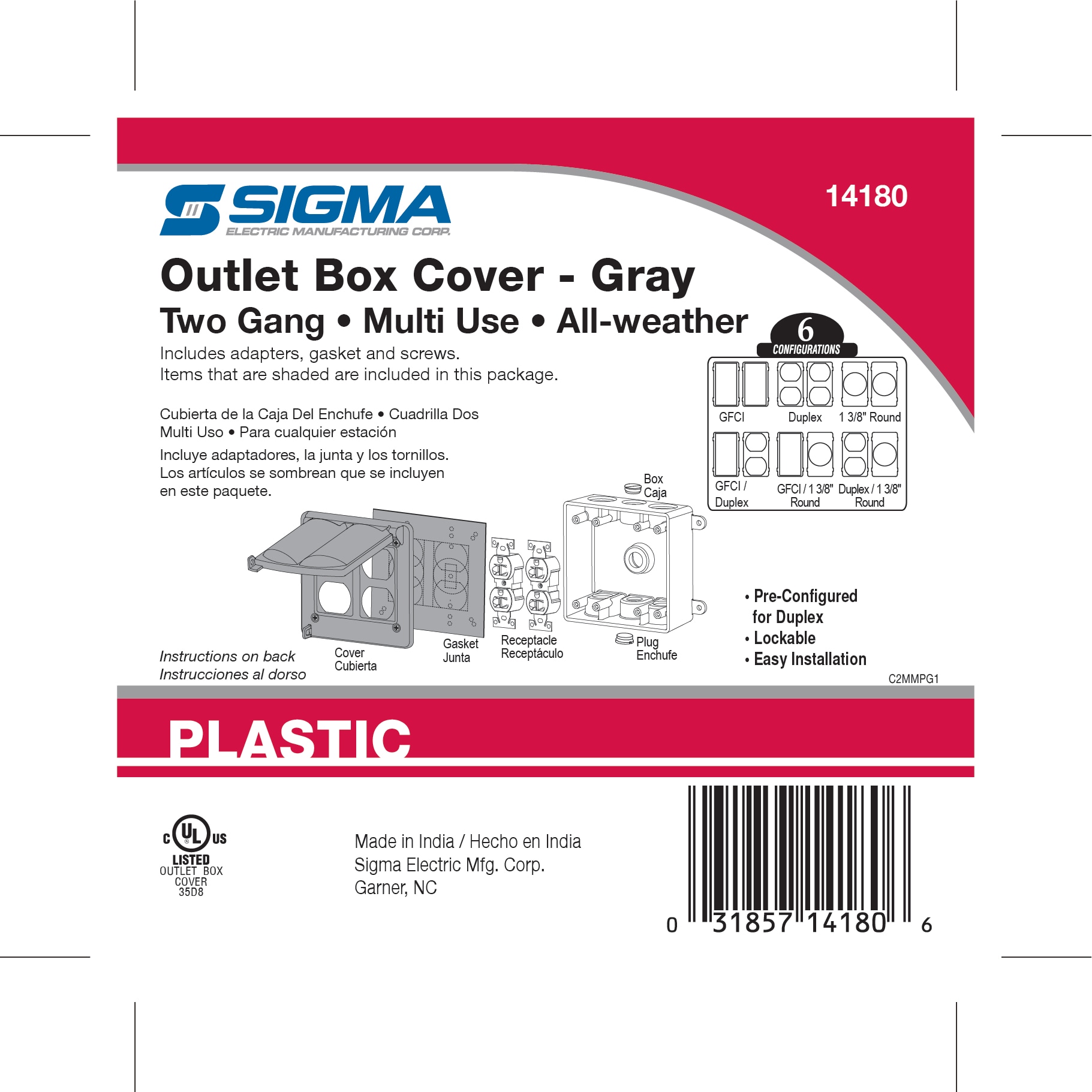 Sigma Engineered Solutions 14180 Electrical-Box-Covers - View #3