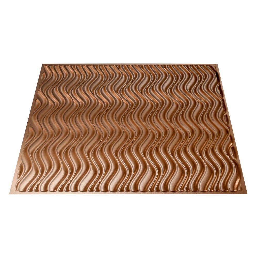 Fasade G71-28 24-in x 24-in Current Vertical Argent Bronze PVC Surface-mount Ceiling Tile (1-Pack, 4-sq ft / Case)