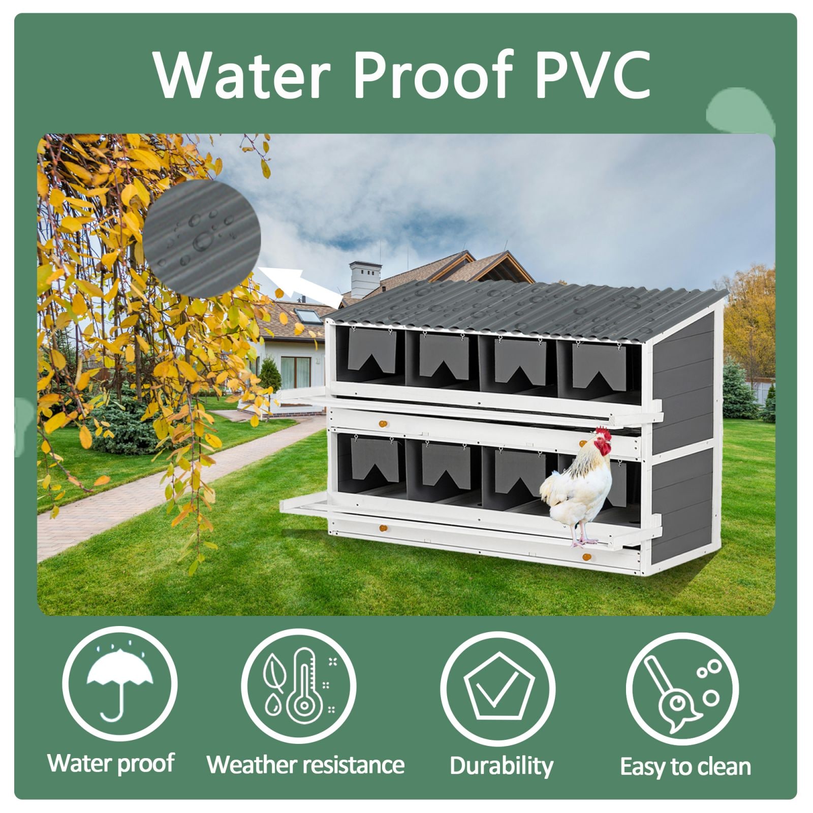 Maocao Hoom YH-C-PP-DC030 Chicken-Coops-Rabbit-Hutches - View #2