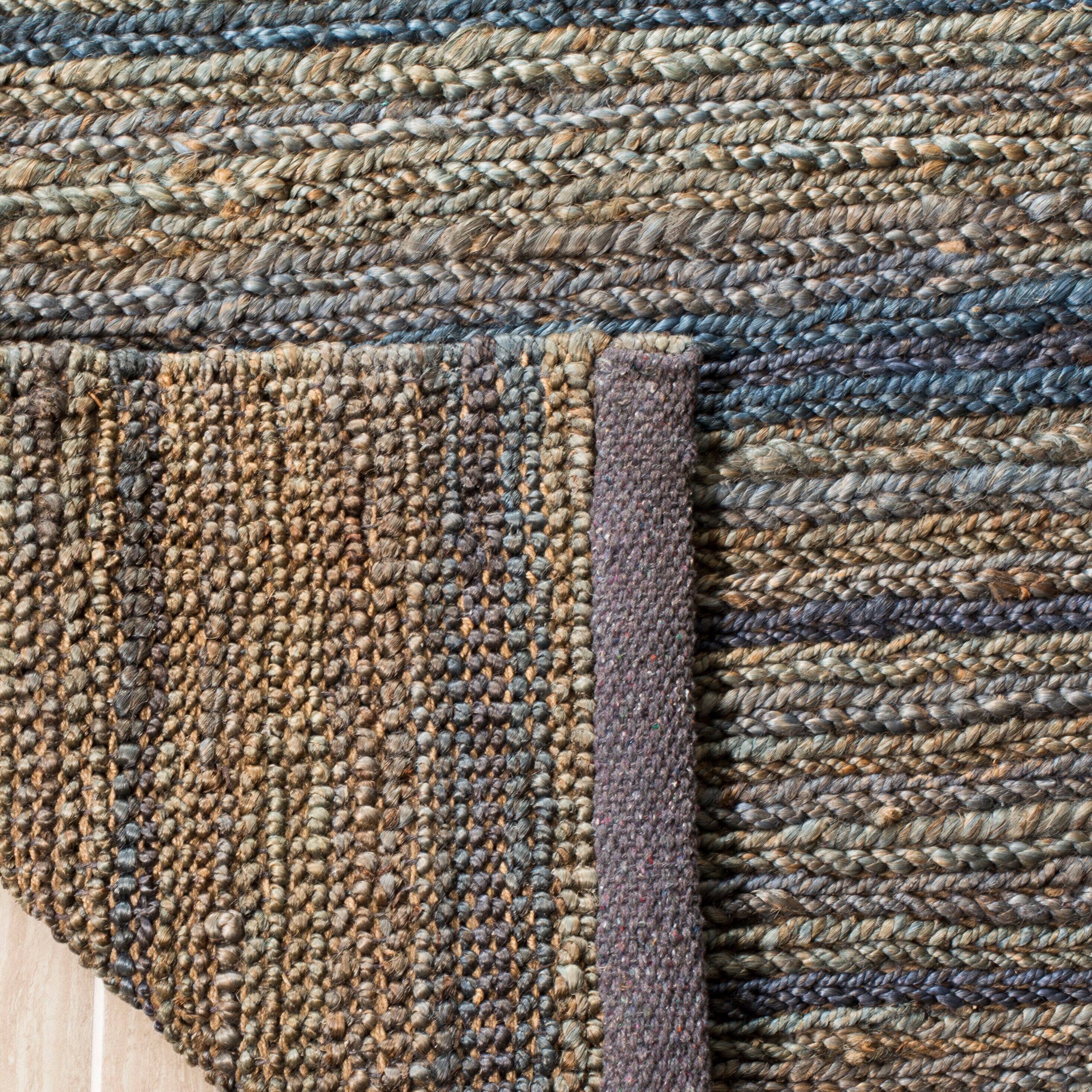 Eco-Friendly Handmade Organica Blue Jute 3' x 5' Area Rug