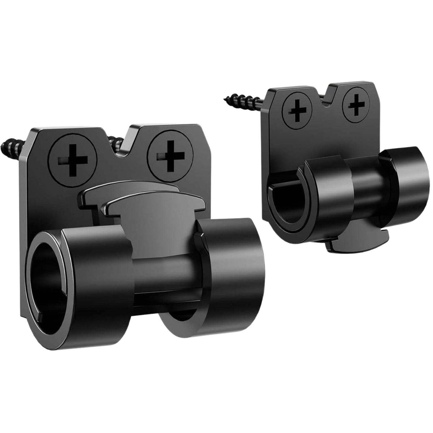 Etokfoks  25 Pack Outdoor String Light Clips Adhesive Black Rotating Switch Hooks Dual Hole Mounts for Patio Christmas Lights