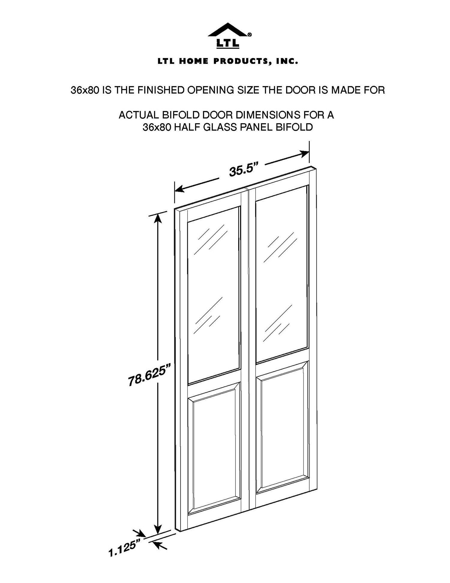 Pinecroft 872130 Bifold-Sliding-Closet-Doors - View #10