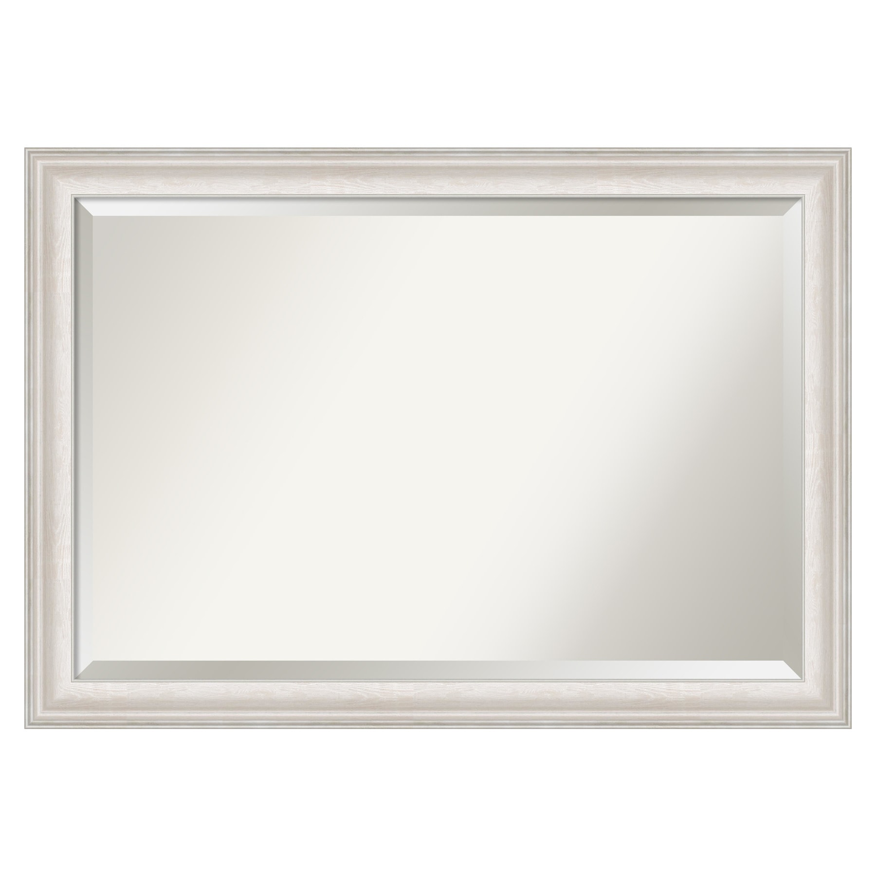 Amanti Art A17005480060 Trio White Wash Silver 40.5-Inches W x 28.5-Inches H Rectangle Trio White Wash Silver Framed Wall Mirror
