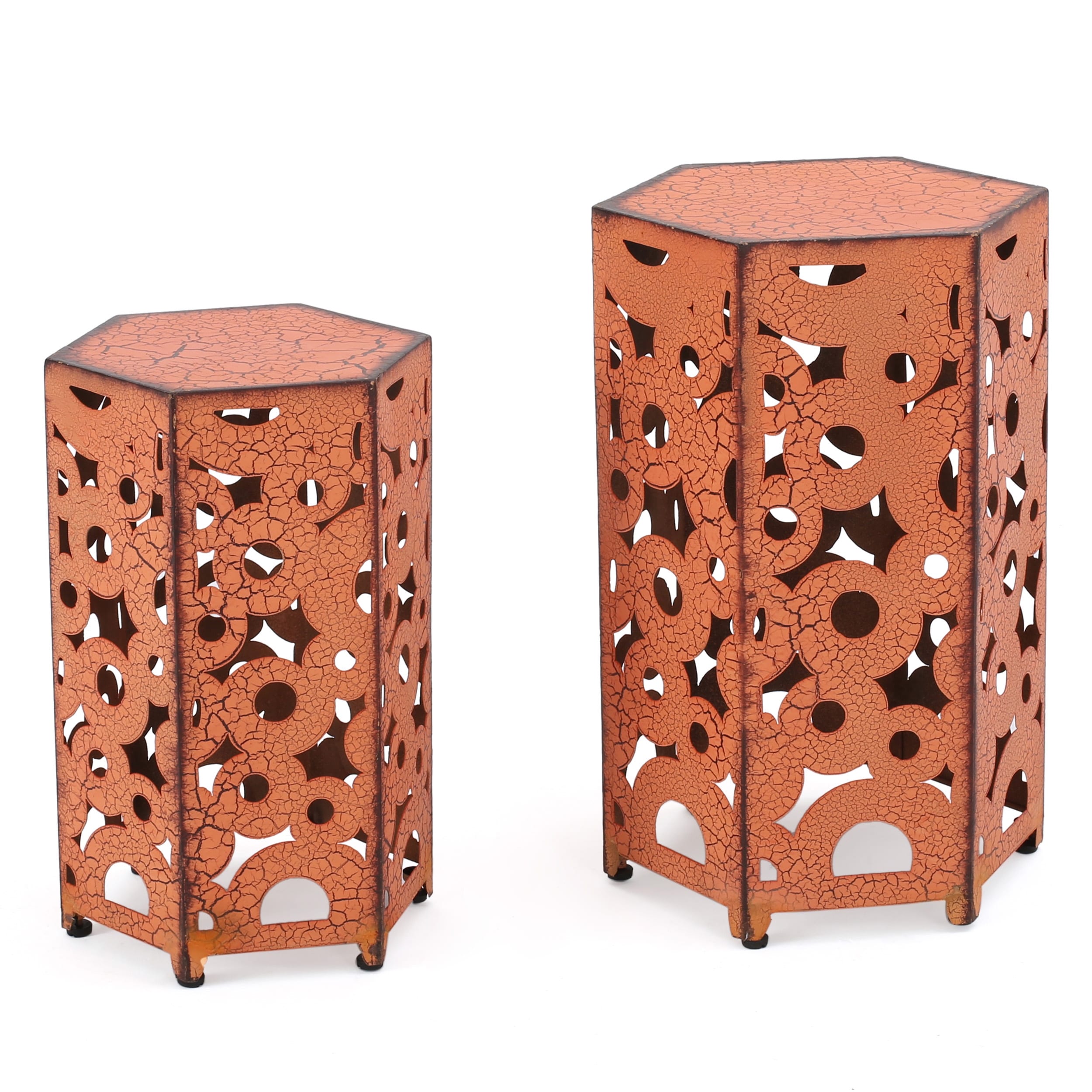 AHIOU HOME ZAAHG-73437.00GS 22-in Orange Steel Barrel Garden Stool
