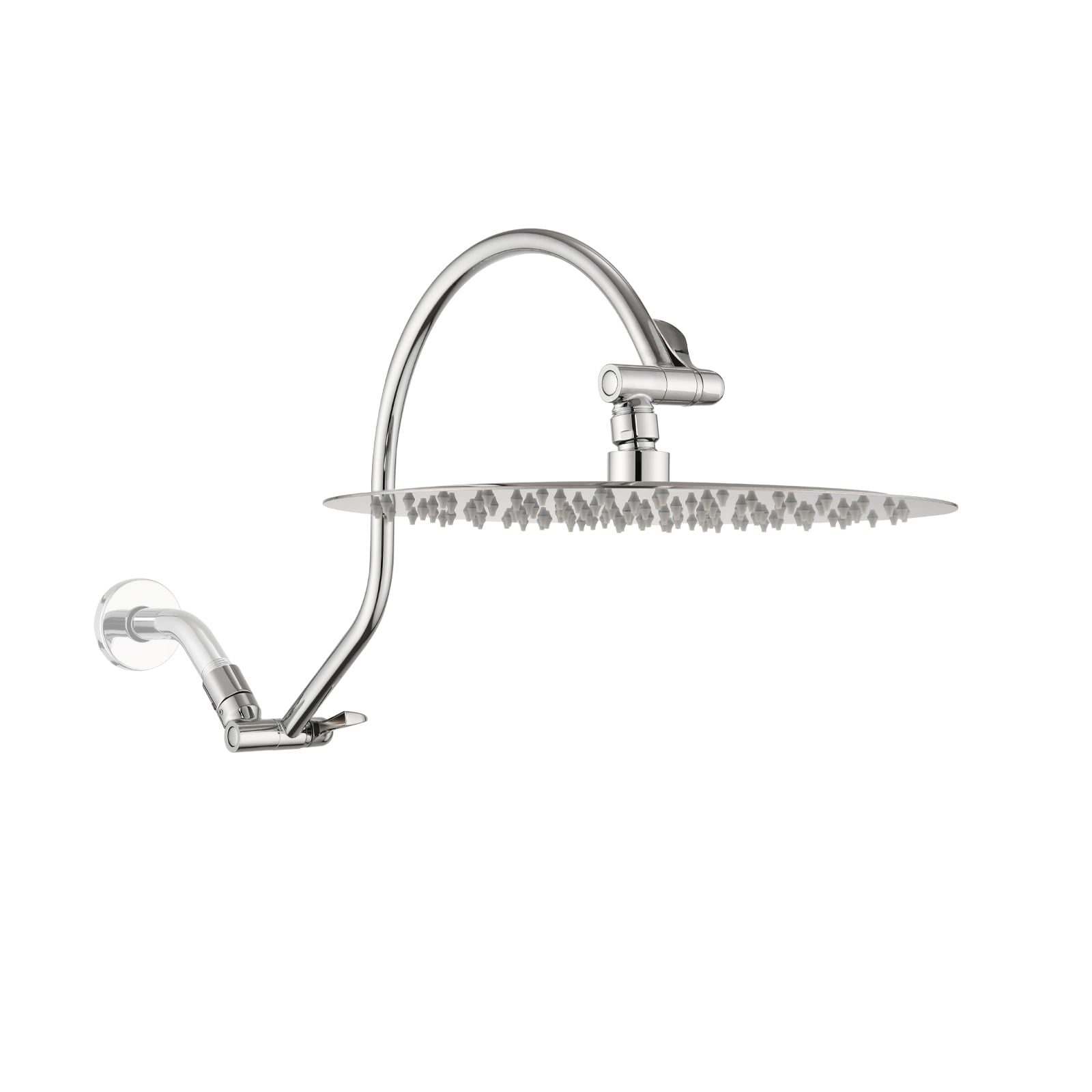 UCLIMAA 12 Inch Rainfall Shower System with 16 Inch Adjustable Extension Arm and High Pressure Shower Head