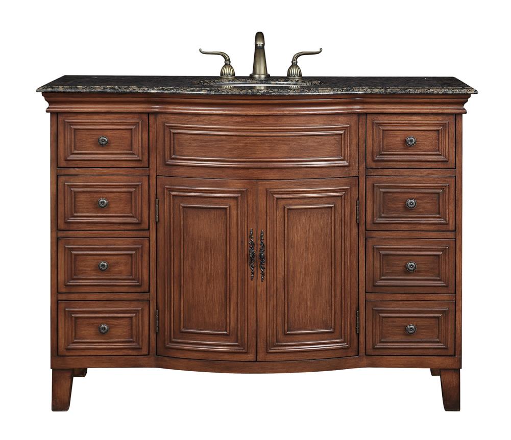 Stufurhome 48-in Cherry Undermount Single Sink Bathroom Vanity with ...