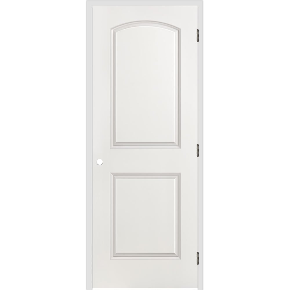 RELIABILT 412551 Pre-hung Doors 26-in x 80-in 2-panel Round Top Hollow Core Molded Composite Left Hand Inswing/Outswing Single Prehung Interior Door