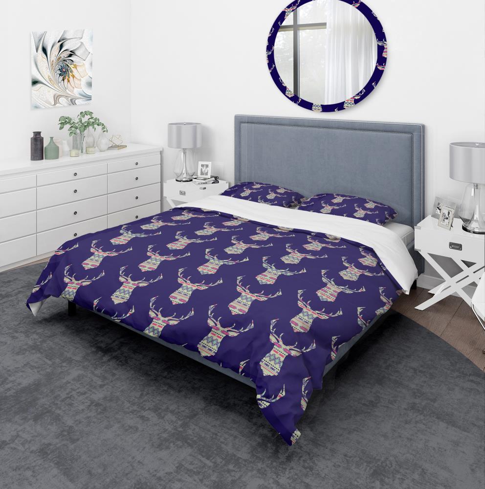 Designart BED18864-T N/AN/A 3 -Piece Blue Twin Duvet cover Set