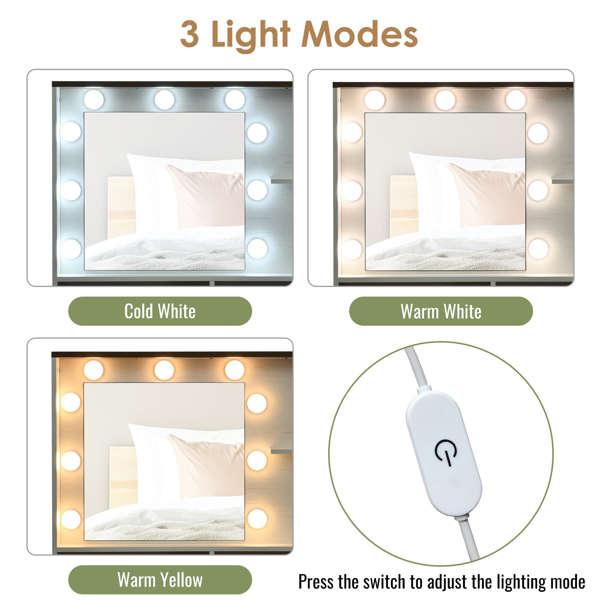 SINOFURN SYD250022WT Bedroom-Vanities - View #12