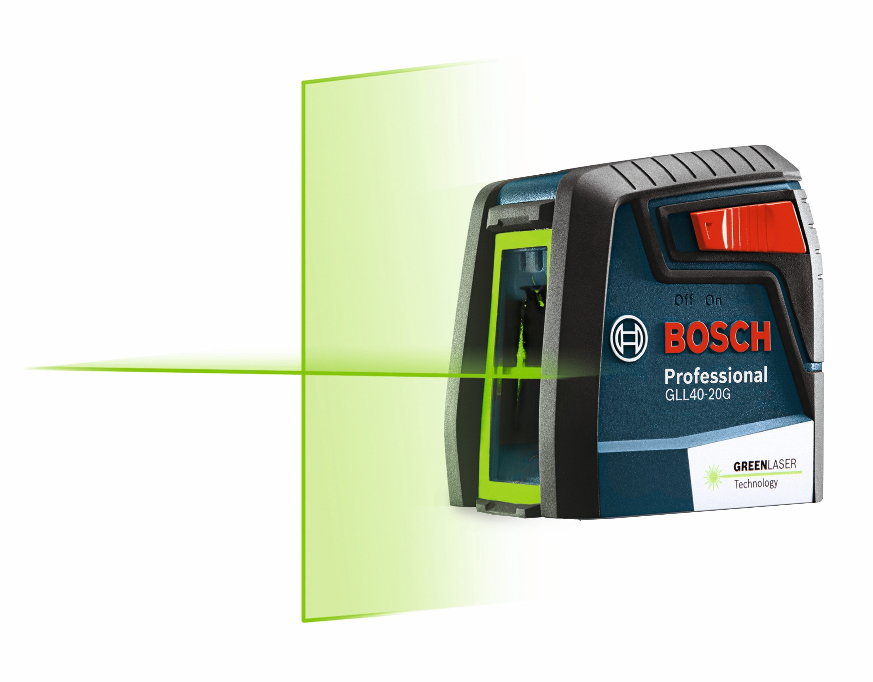 BOSCH GLL50-20 Cross Line Laser, Self Leveling, 50ft Range and Magnetic  Laser Mount