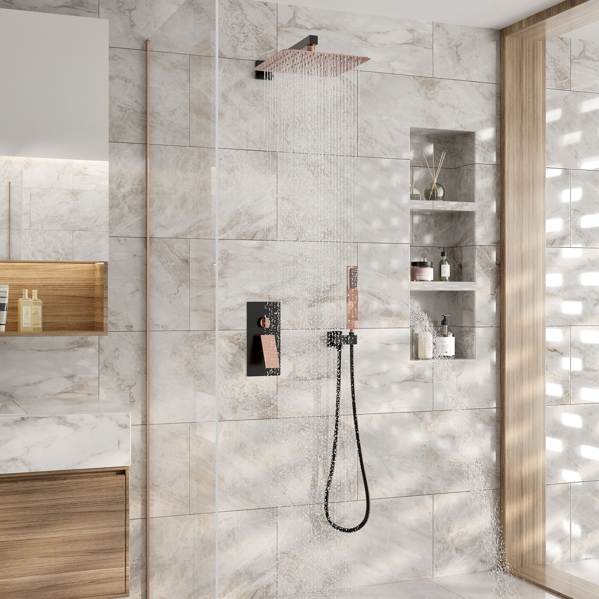 CASAINC WF-DB96102BN-10 Showerhead-Bar-Panels - View #2