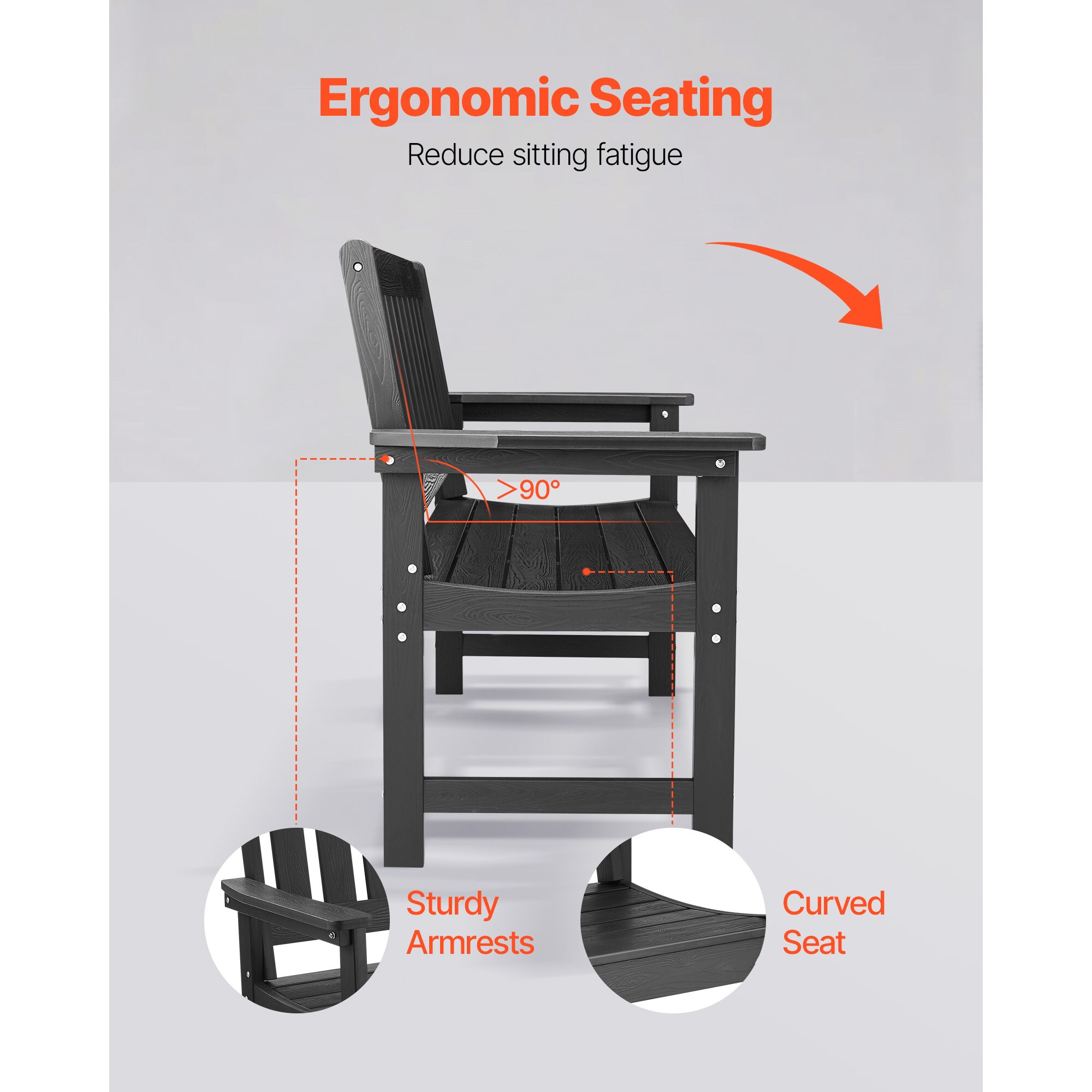 VEVOR SCGYZYSLHSST08330V0 Commercial-Benches - View #5