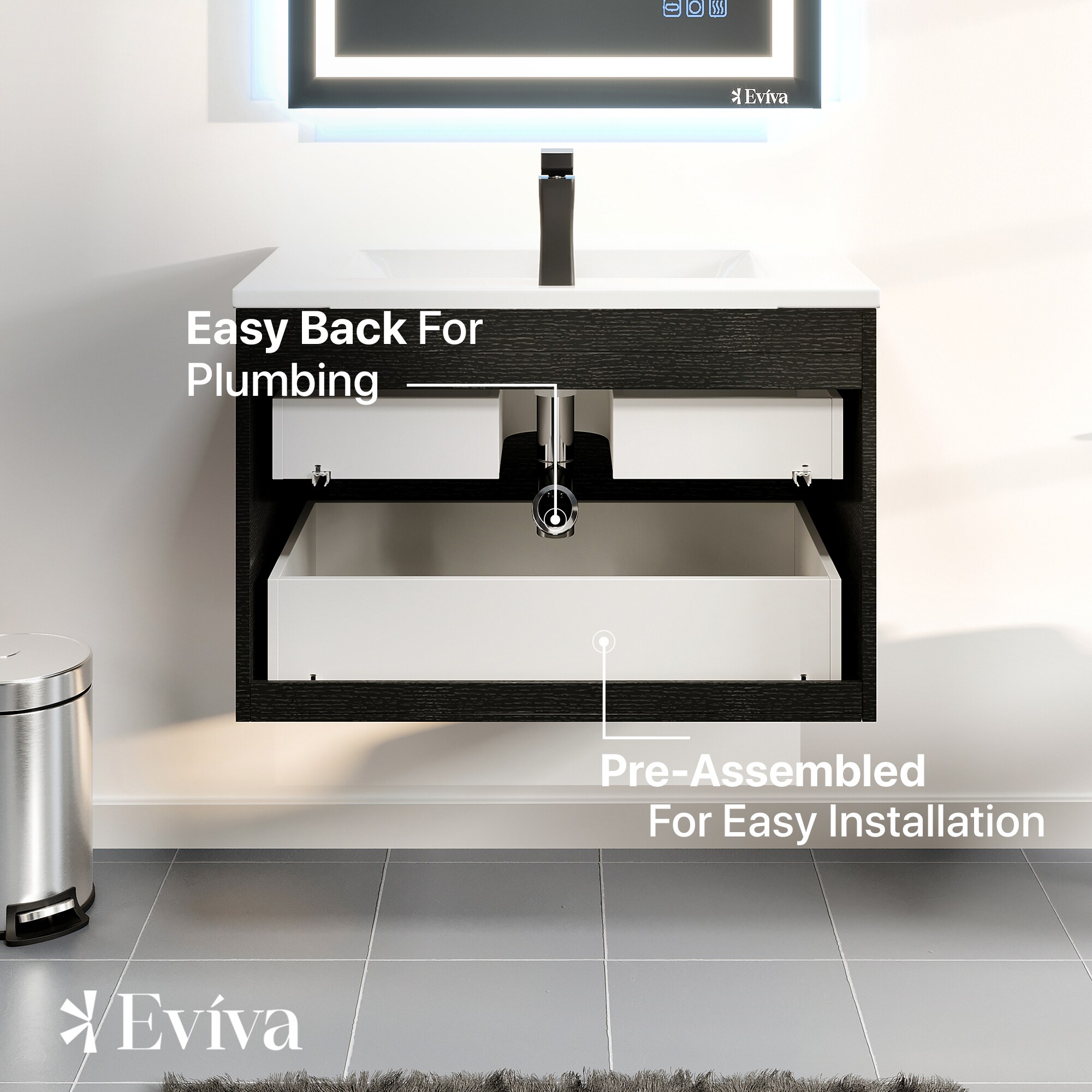 Eviva EVVN23-24BW-WM Bath-Vanity-Combo - View #6