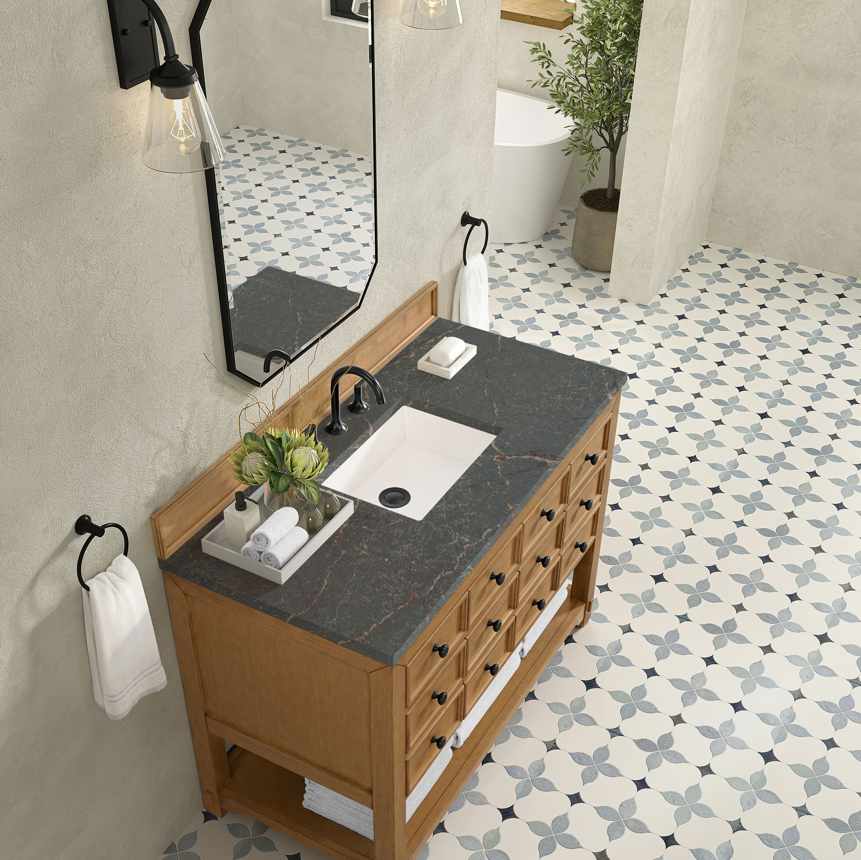 James Martin Vanities 505-V48-AMB-3PBL Bath-Vanity-Combo - View #5