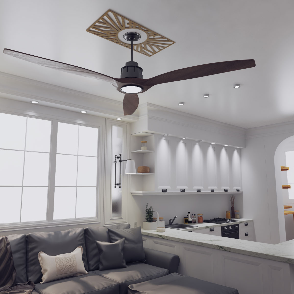 Ekena Millwork CMWP20X10X0375HOHI Ceiling-Medallions - View #8