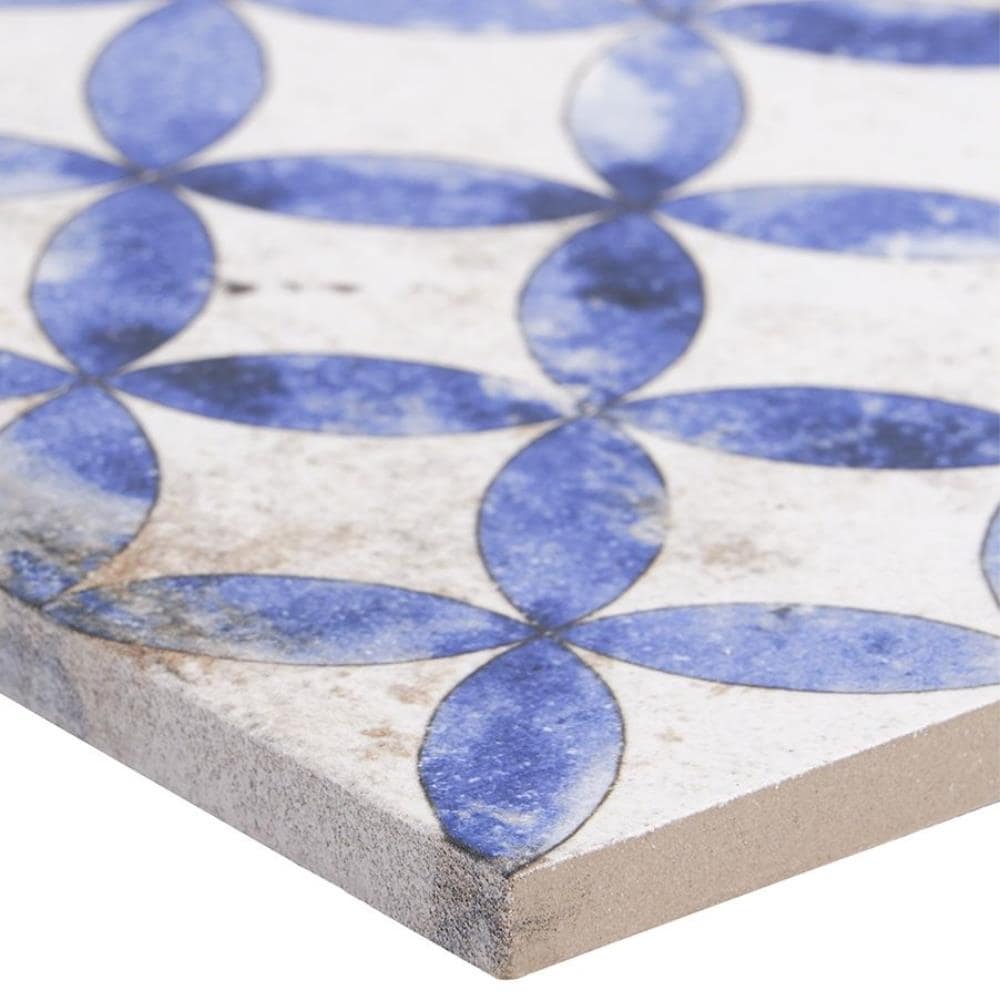 Gorham 8x8 Blue Matte Porcelain Encaustic Tile