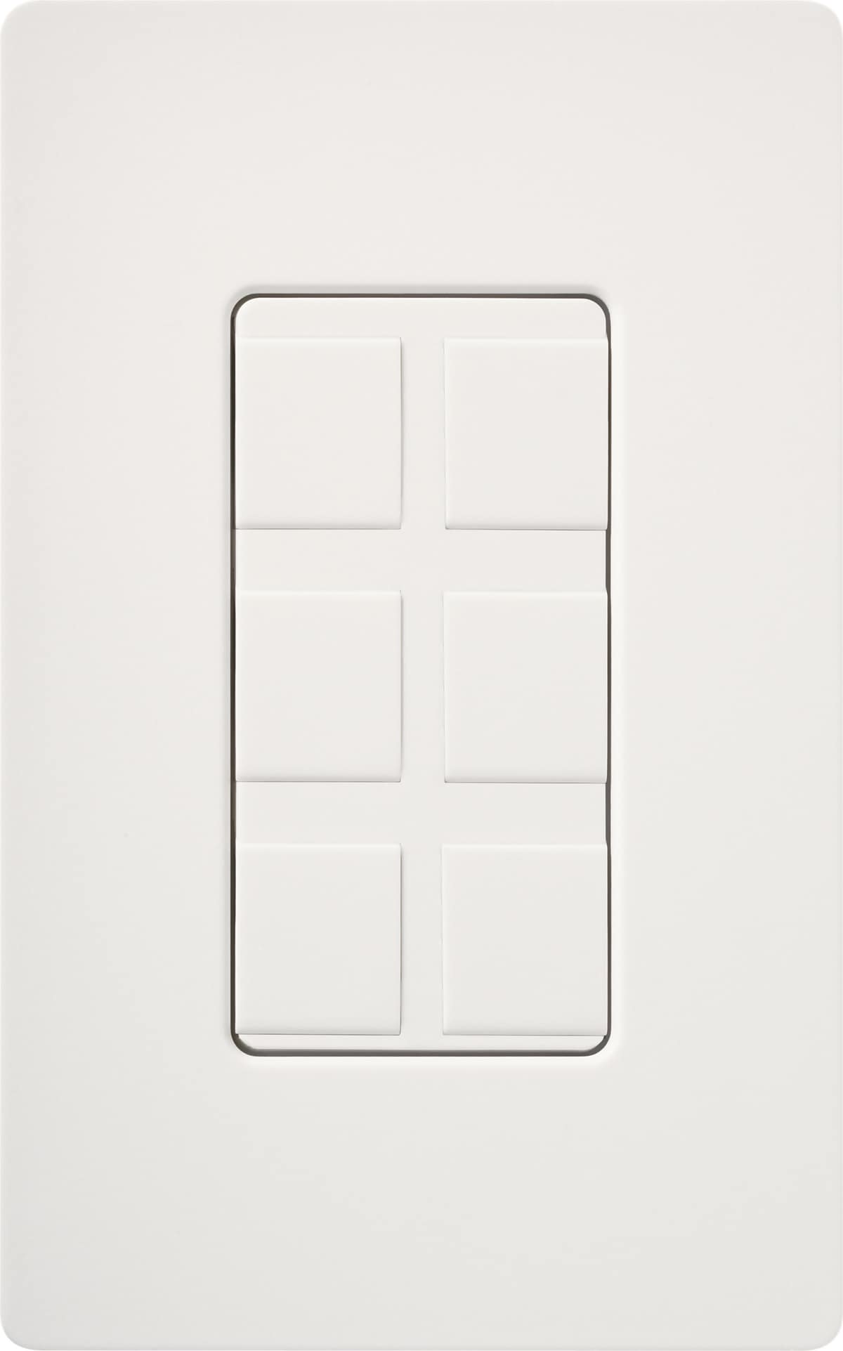 Lutron CA-6PF-WH Claro 1 -Gang Standard Size White Plastic Indoor Screwless Decorator Wall Plate