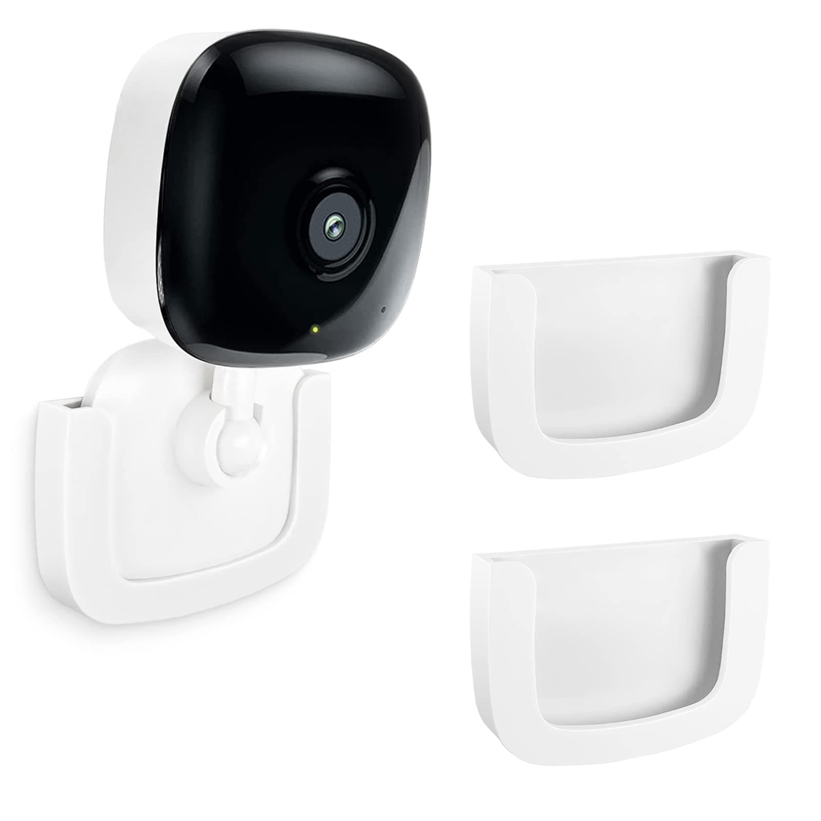 AOIZGMY  2 pack self adhesive wall mount holder for smart security camera easy install window mount brackets adjustable angle fits baby monitor