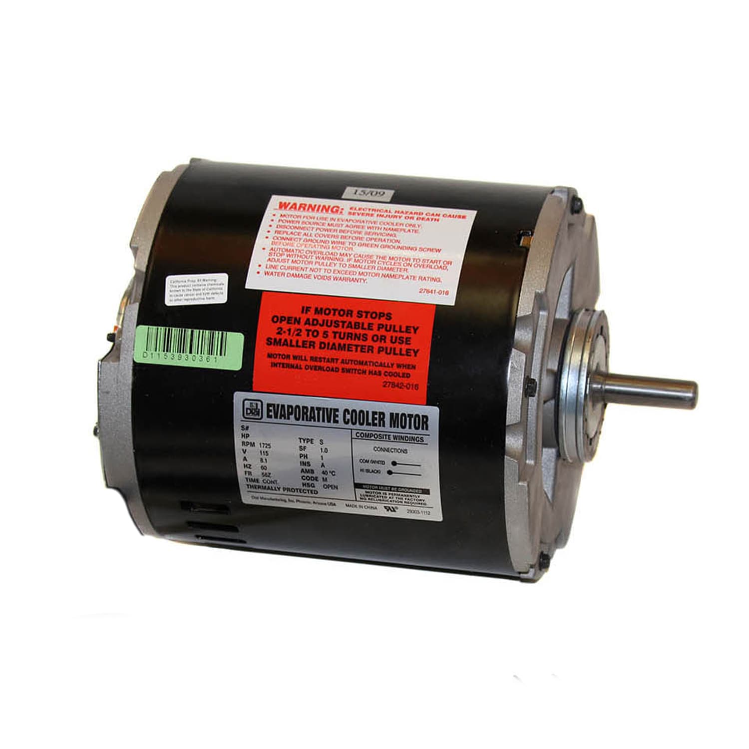Dial 2203 Metal Evaporative Cooler Motor