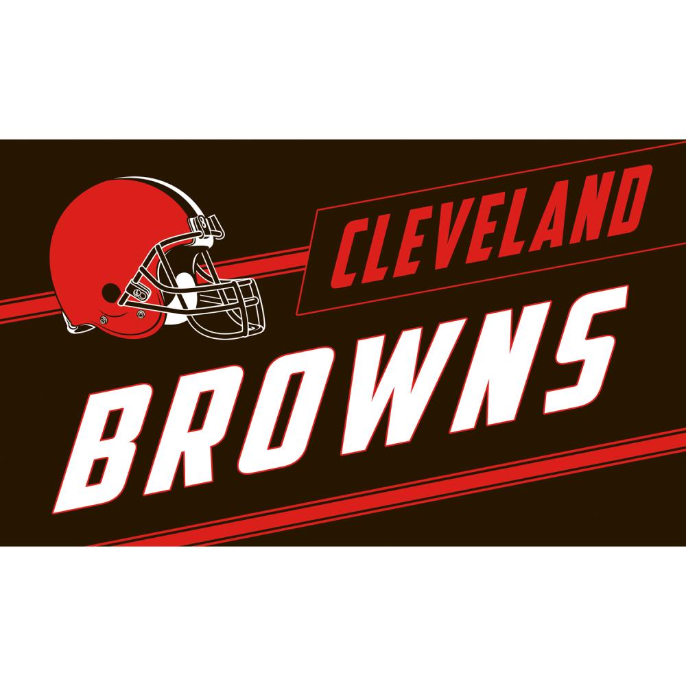 Cleveland Browns Team Logo Car Flag - Brown